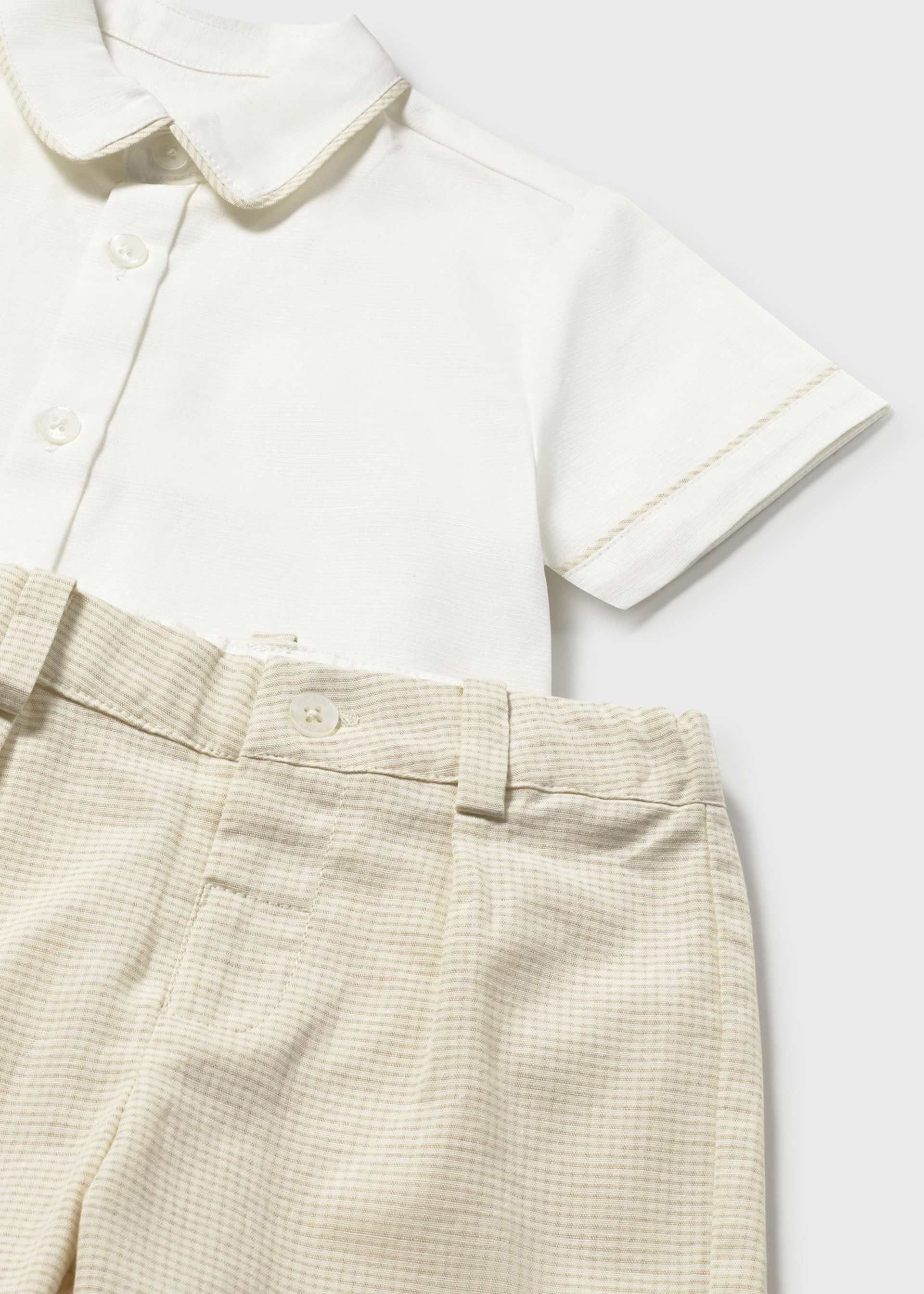 Set Bermudas und Leinenhemd Baby