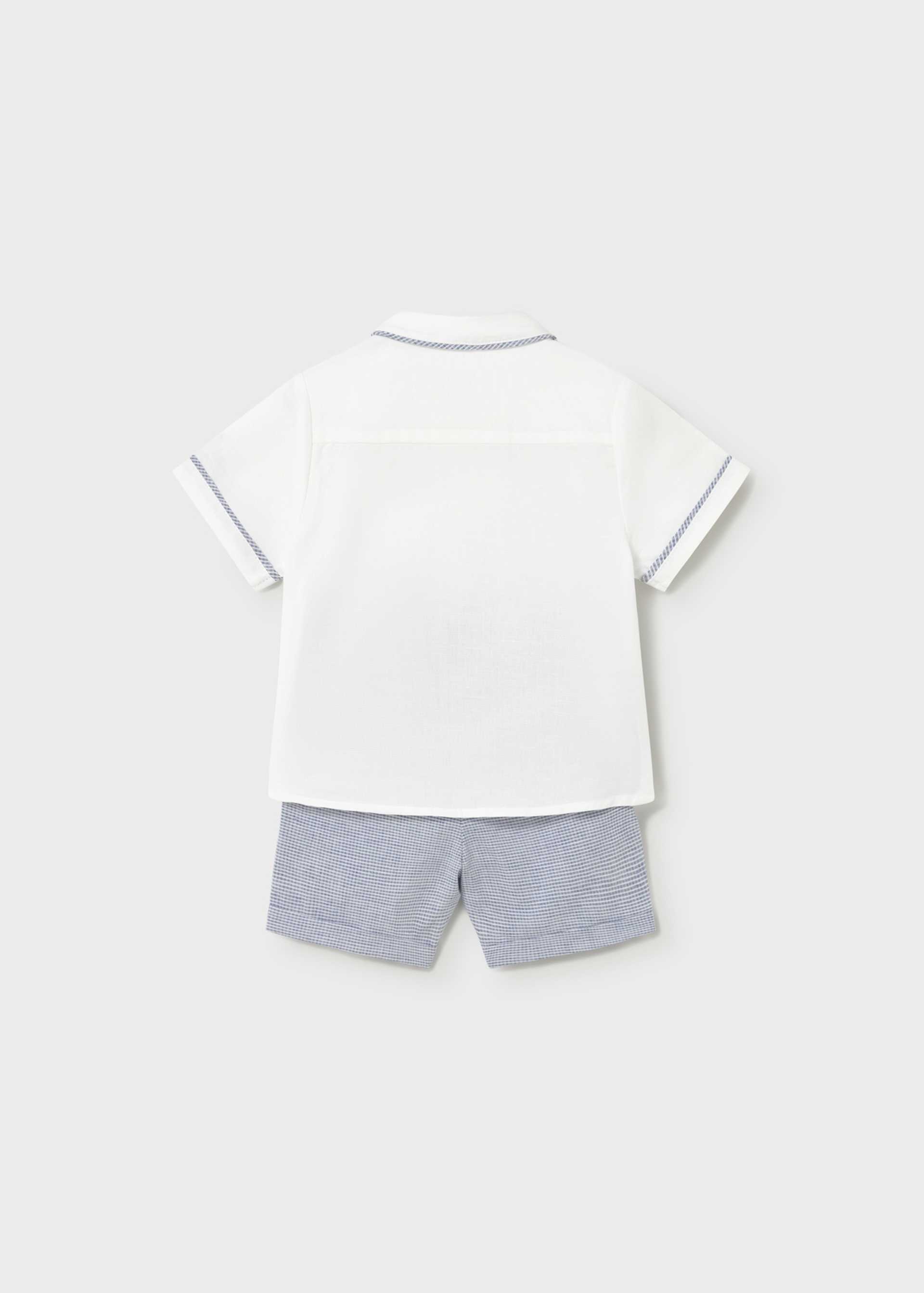 Conjunto bermuda y camisa con lino bebé