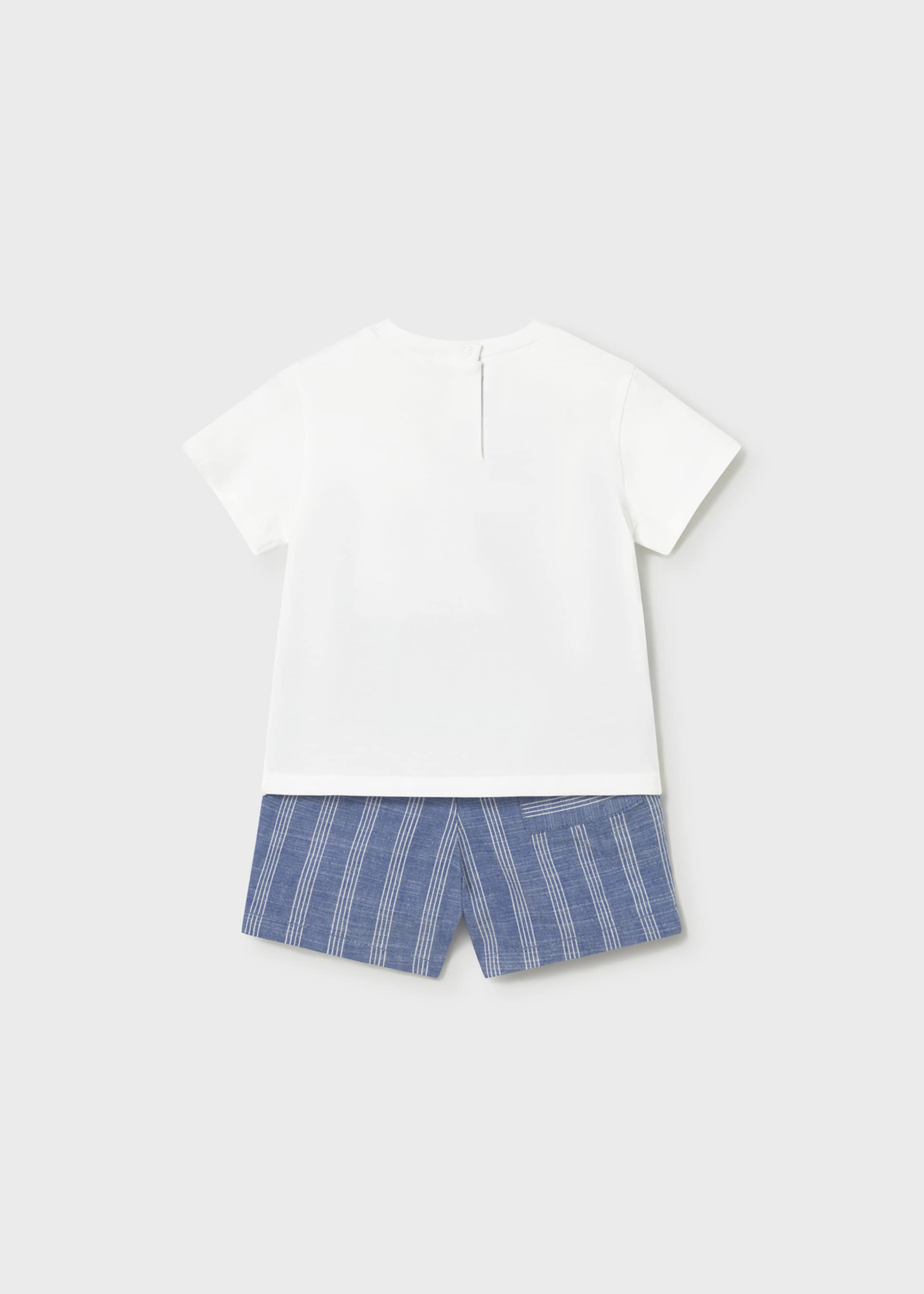 Ensemble bermuda et chemise avec lin bébé