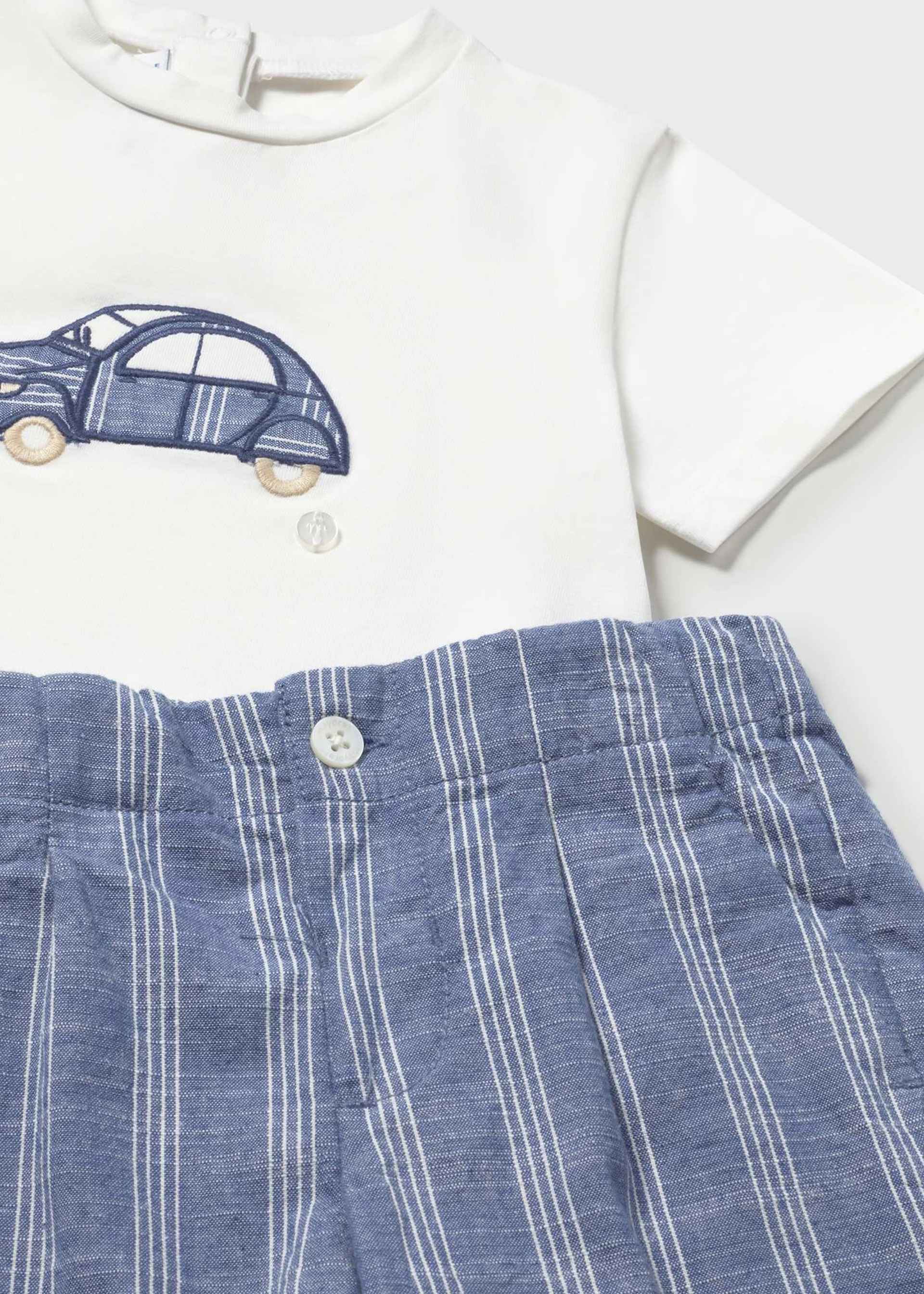 Set Bermudas und Leinenhemd Baby