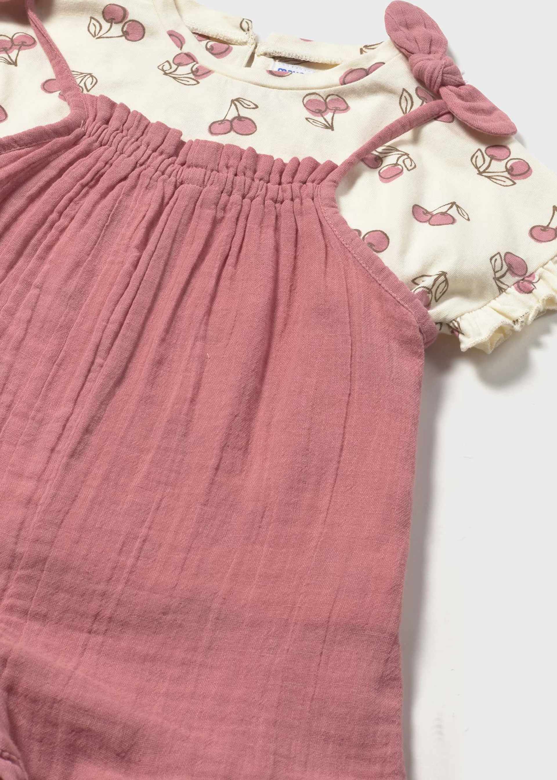 Set Latzhose und T-Shirt gemustert Baby