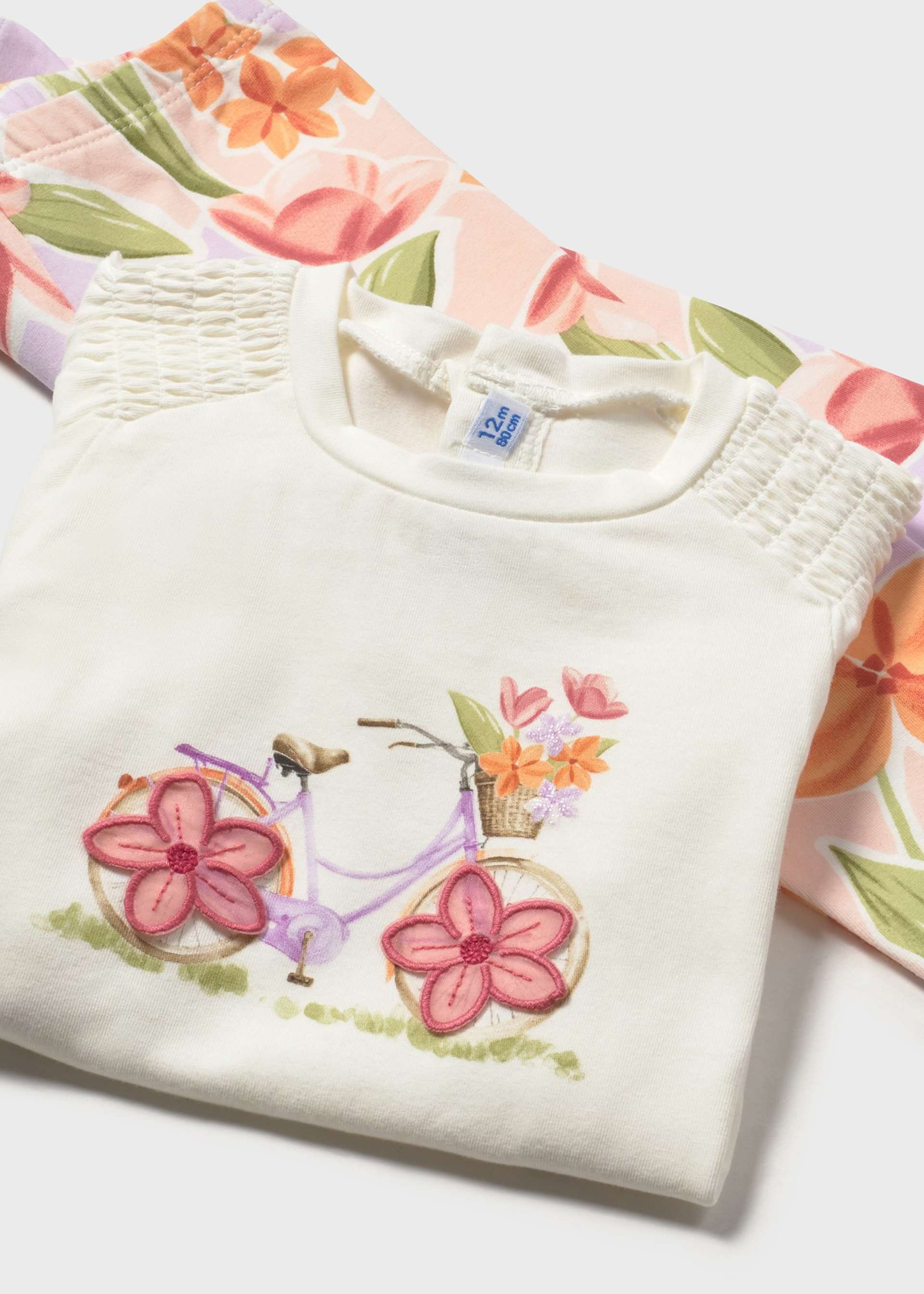 Conjunto leggings e t-shirt flor
