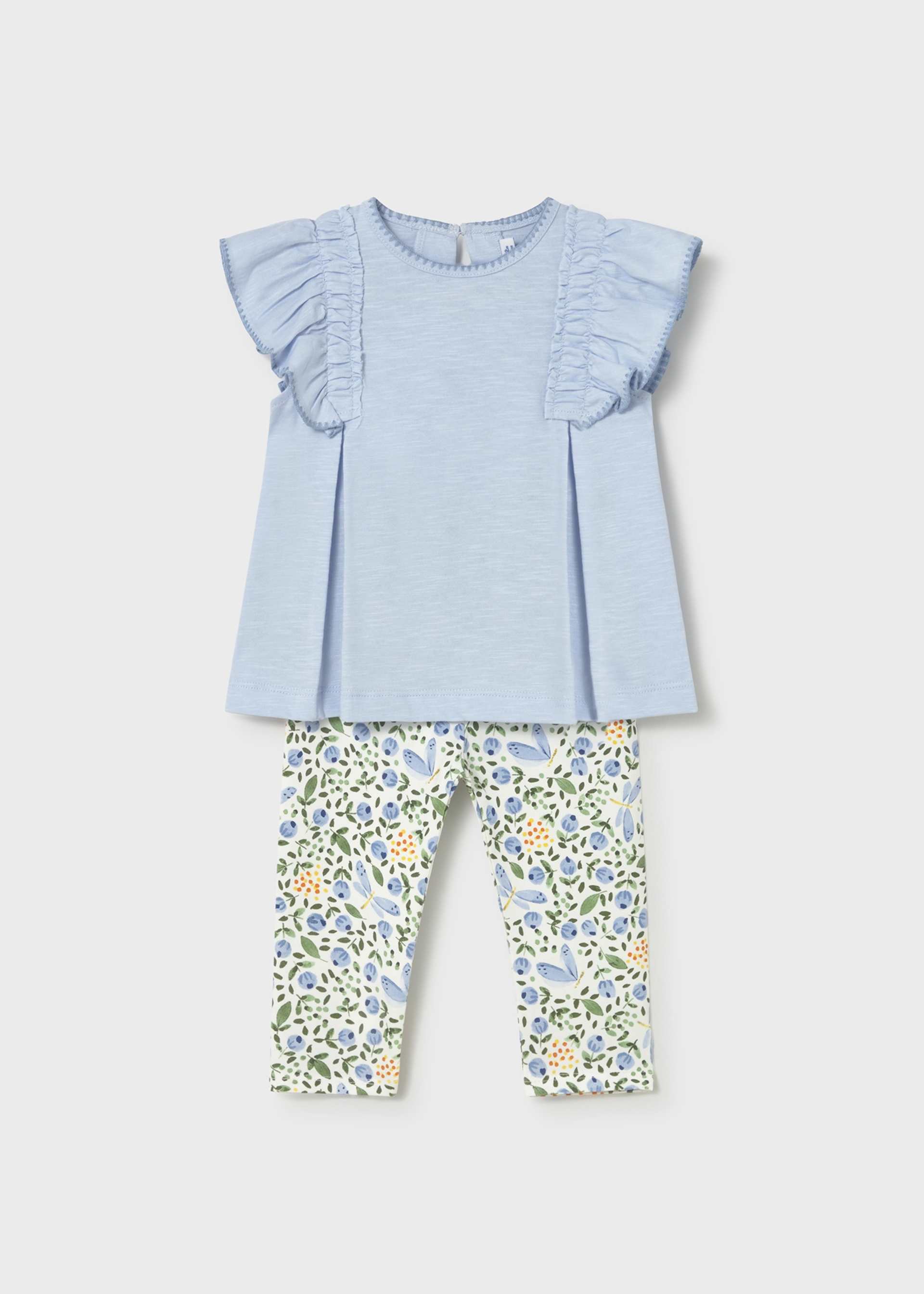 Set Leggings gemustert und T-Shirt Baby