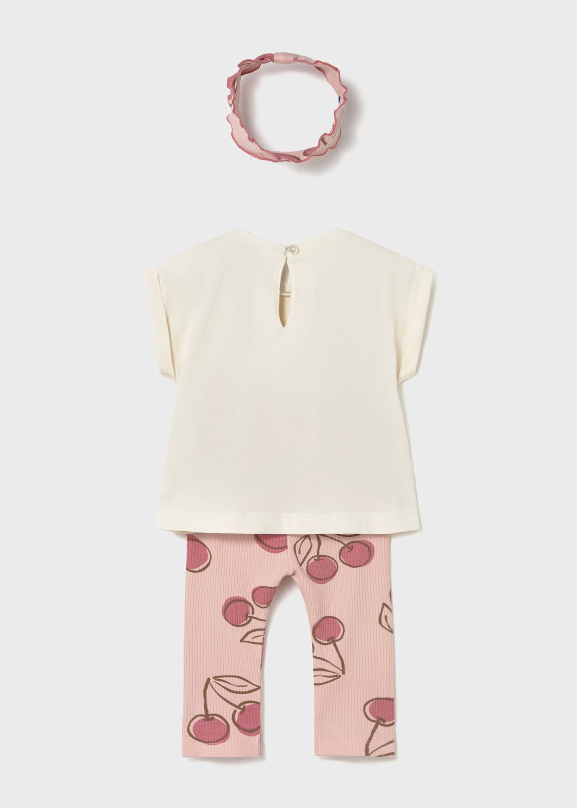 Conjunto 3 peças com bandolete bebé