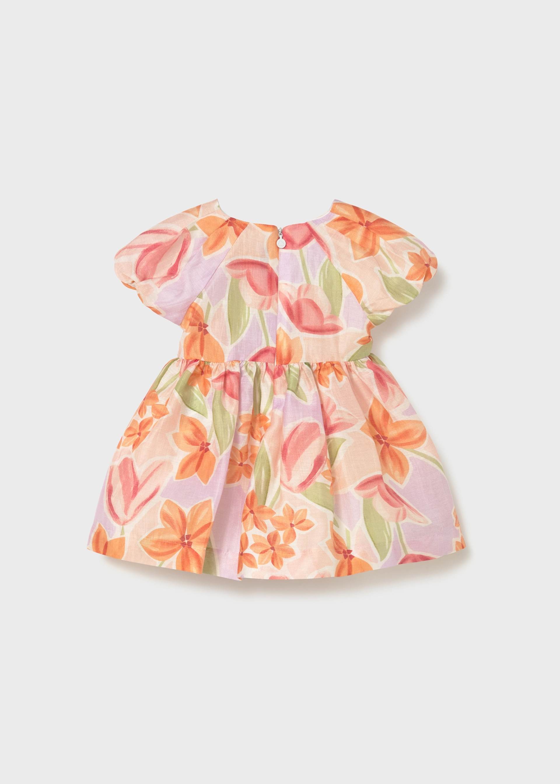 Robe de cérémonie imprimée à fleurs bébé