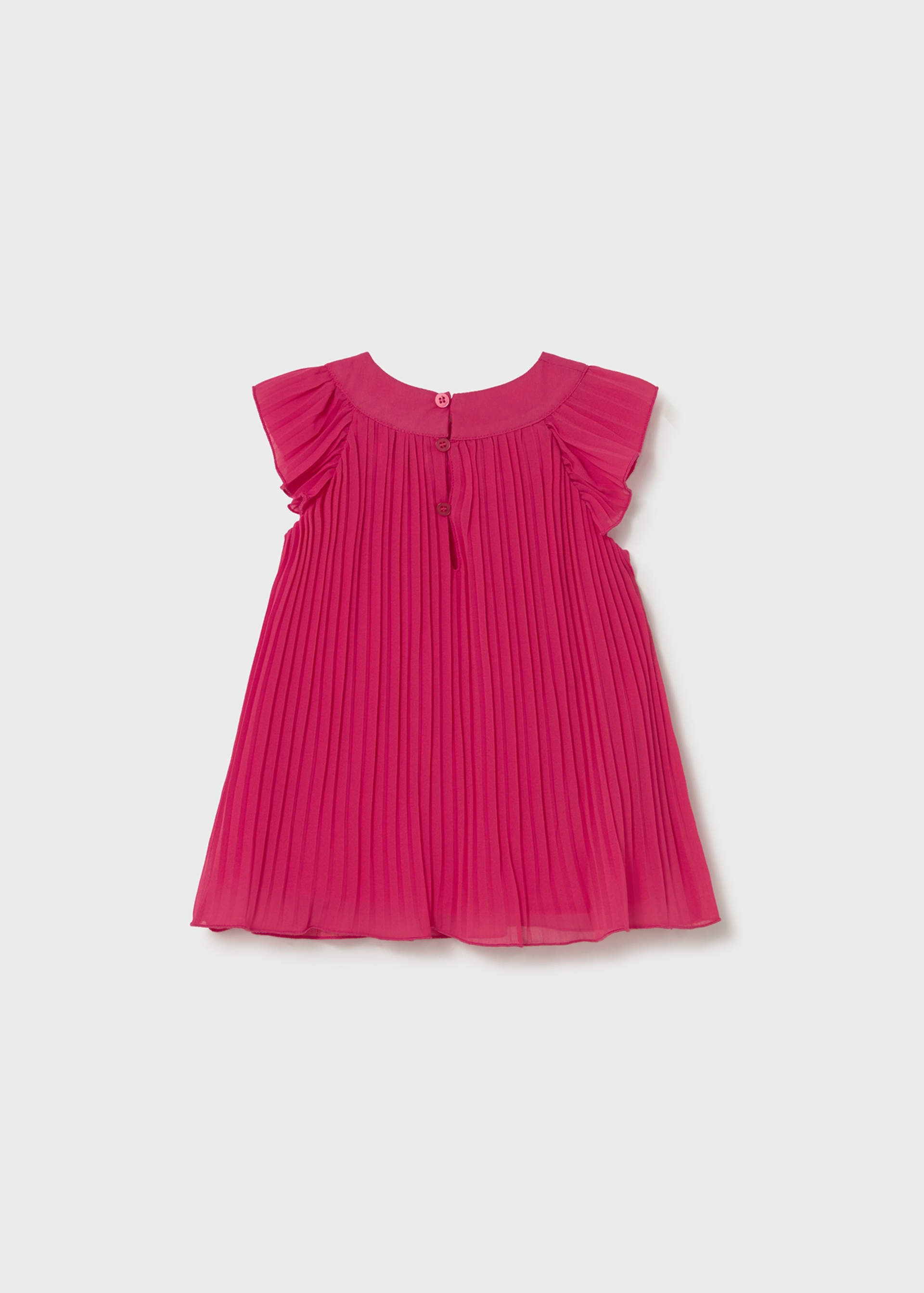 Vestito plissettato con fiori neonata