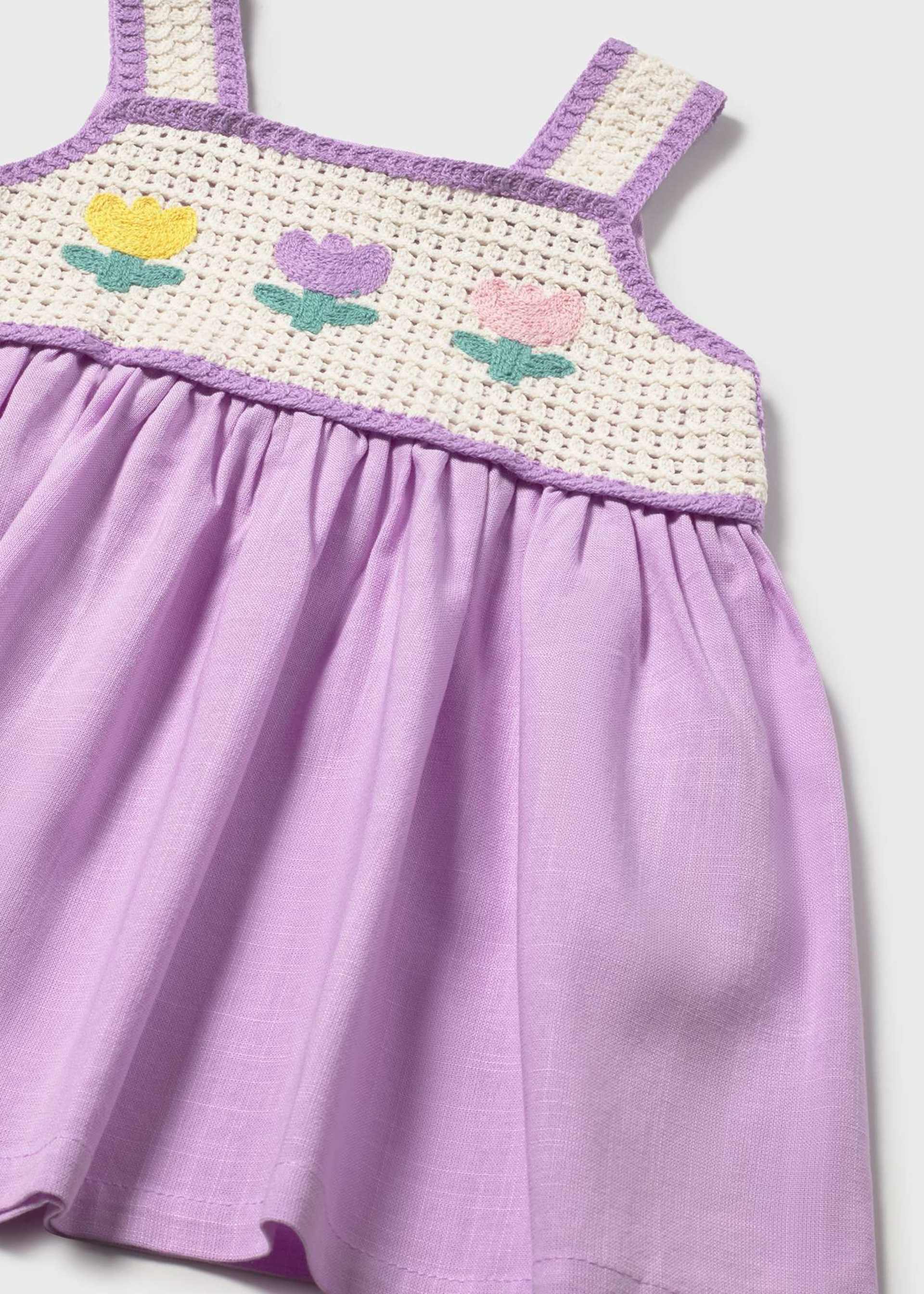 Robe combinée crochet bébé