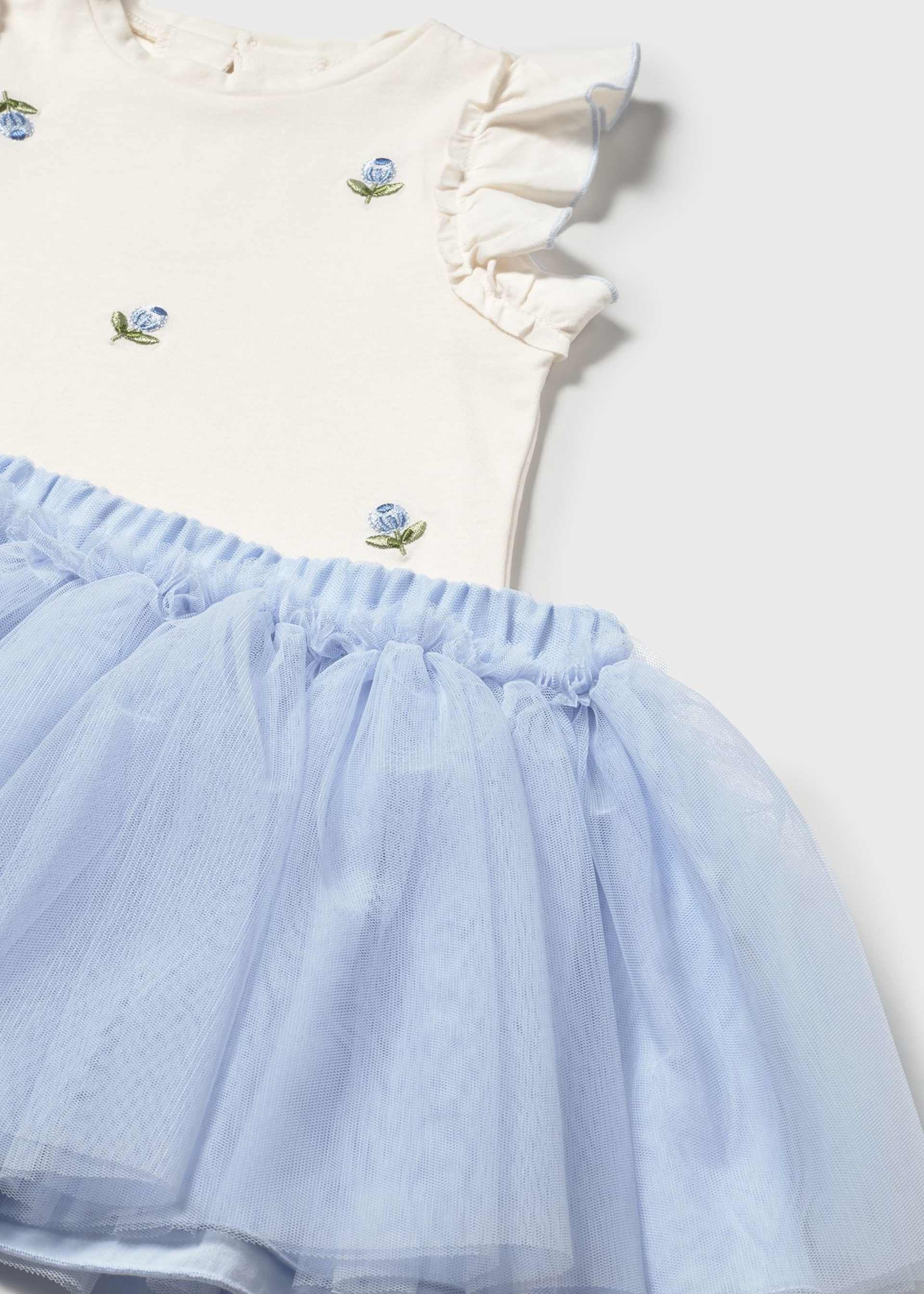 Ensemble jupe en tulle et t-shirt à volants bébé