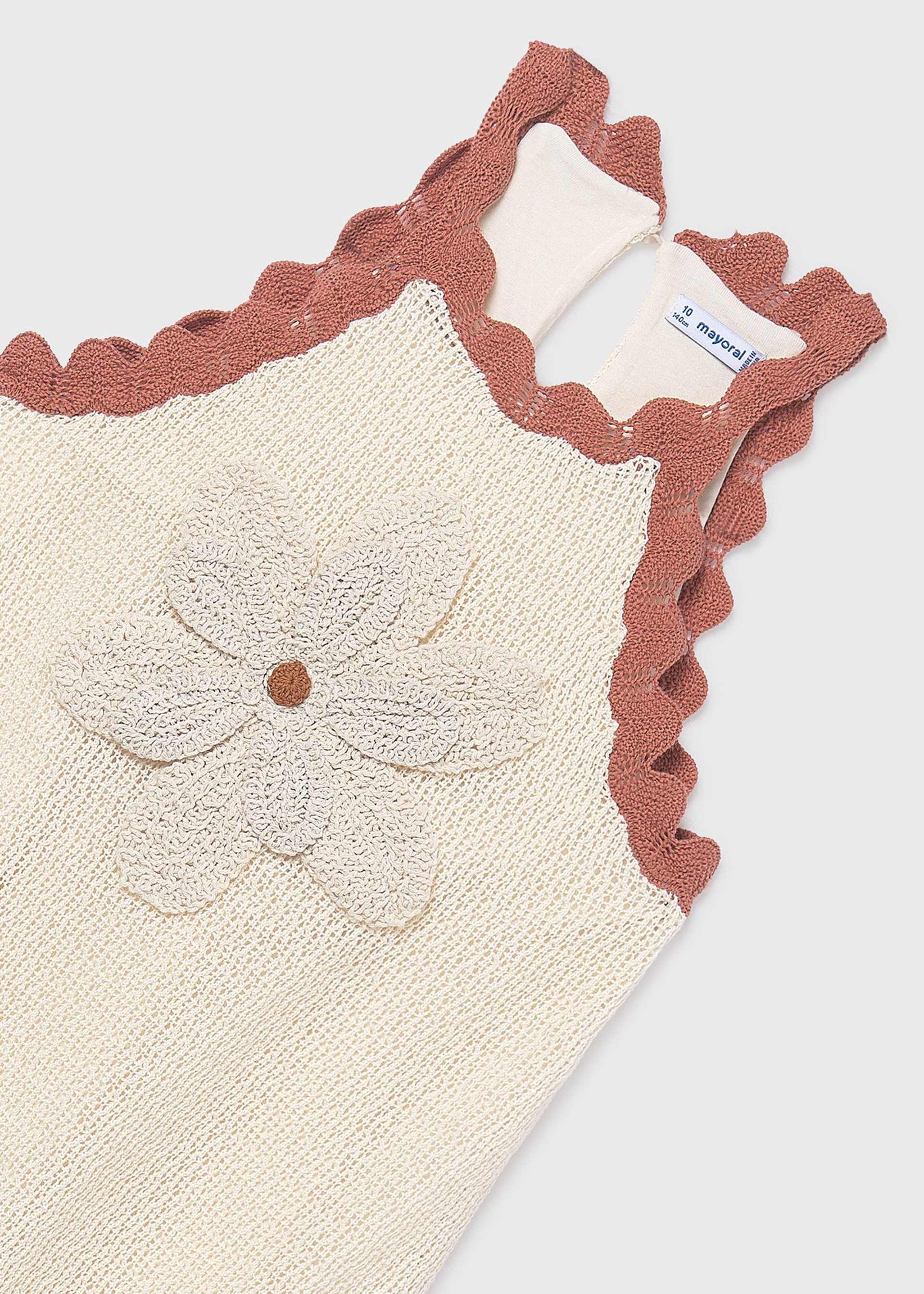 Robe à appliqué fleur fille