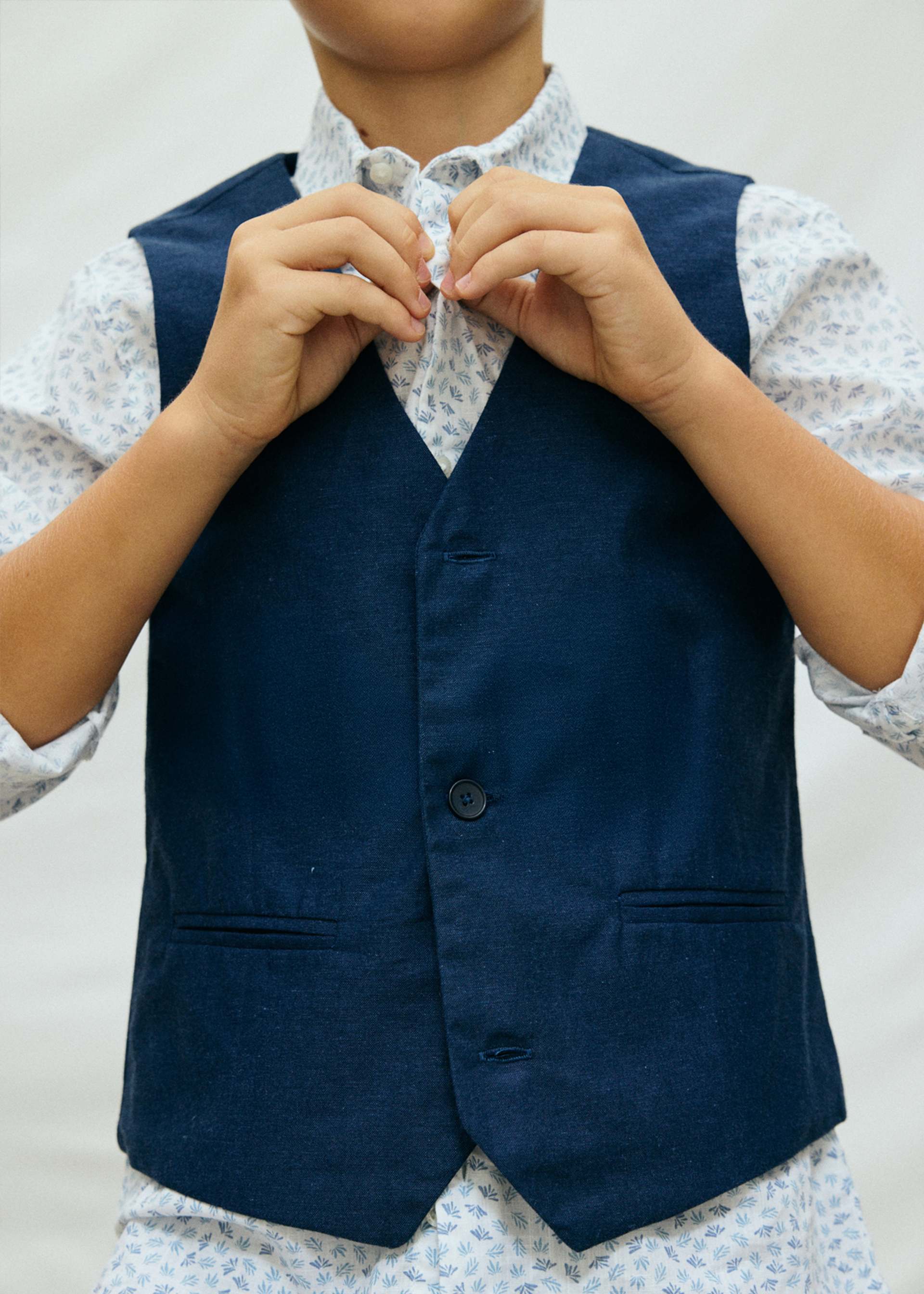 Gilet habillé avec lin garçon