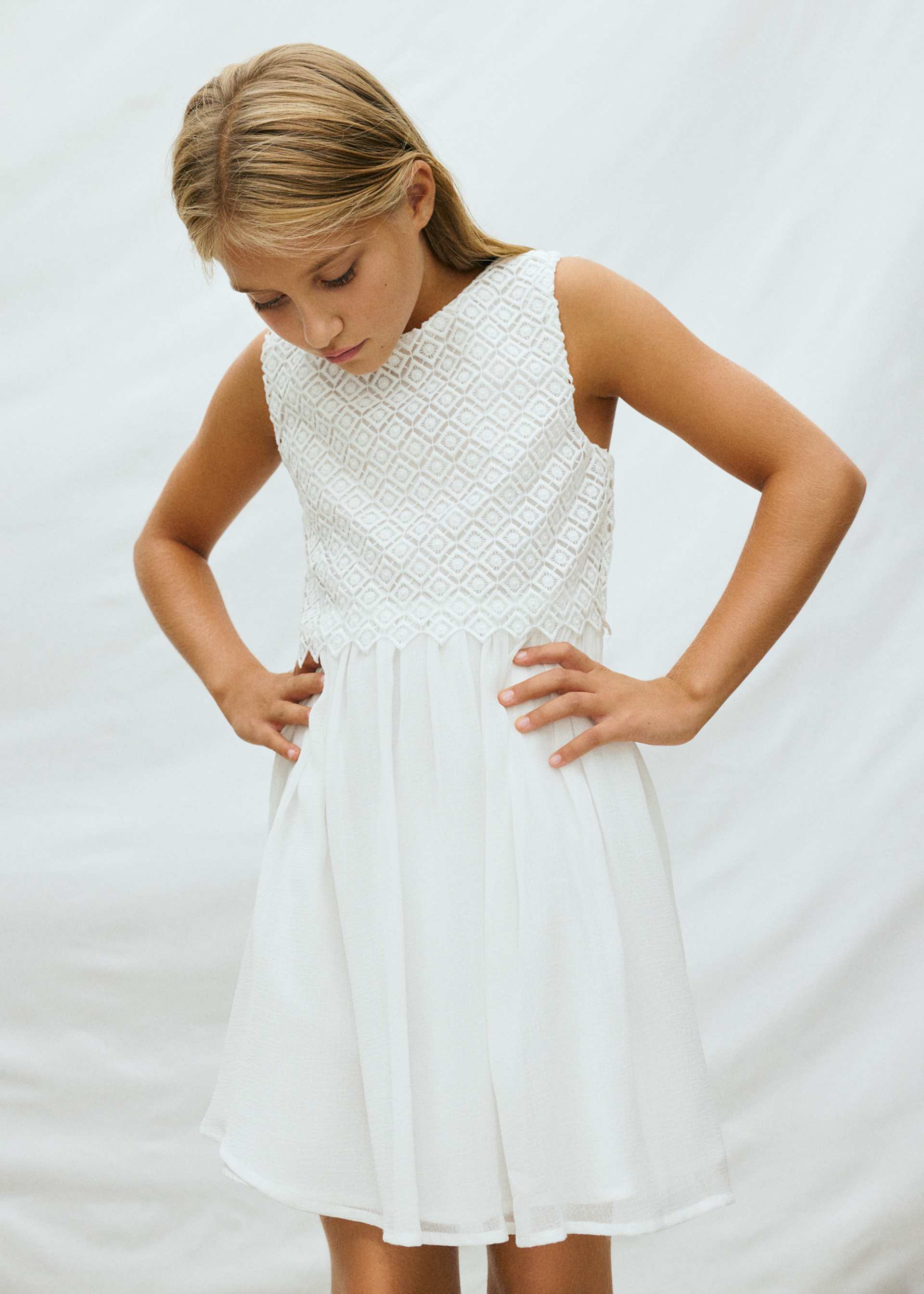 Vestido combinado rapariga
