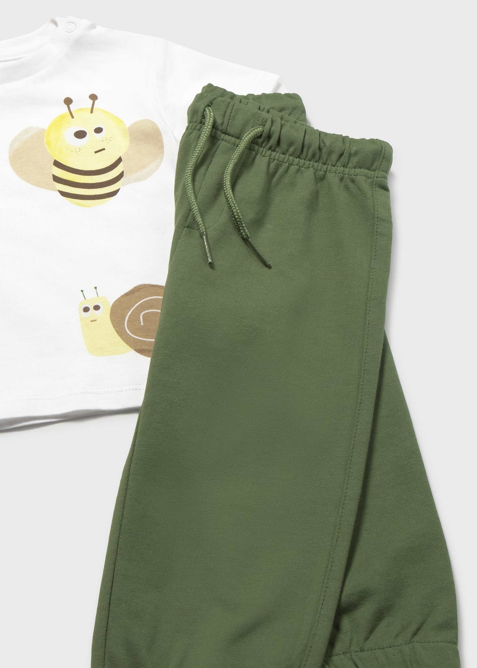 Survêtement avec t-shirt animaux bébé