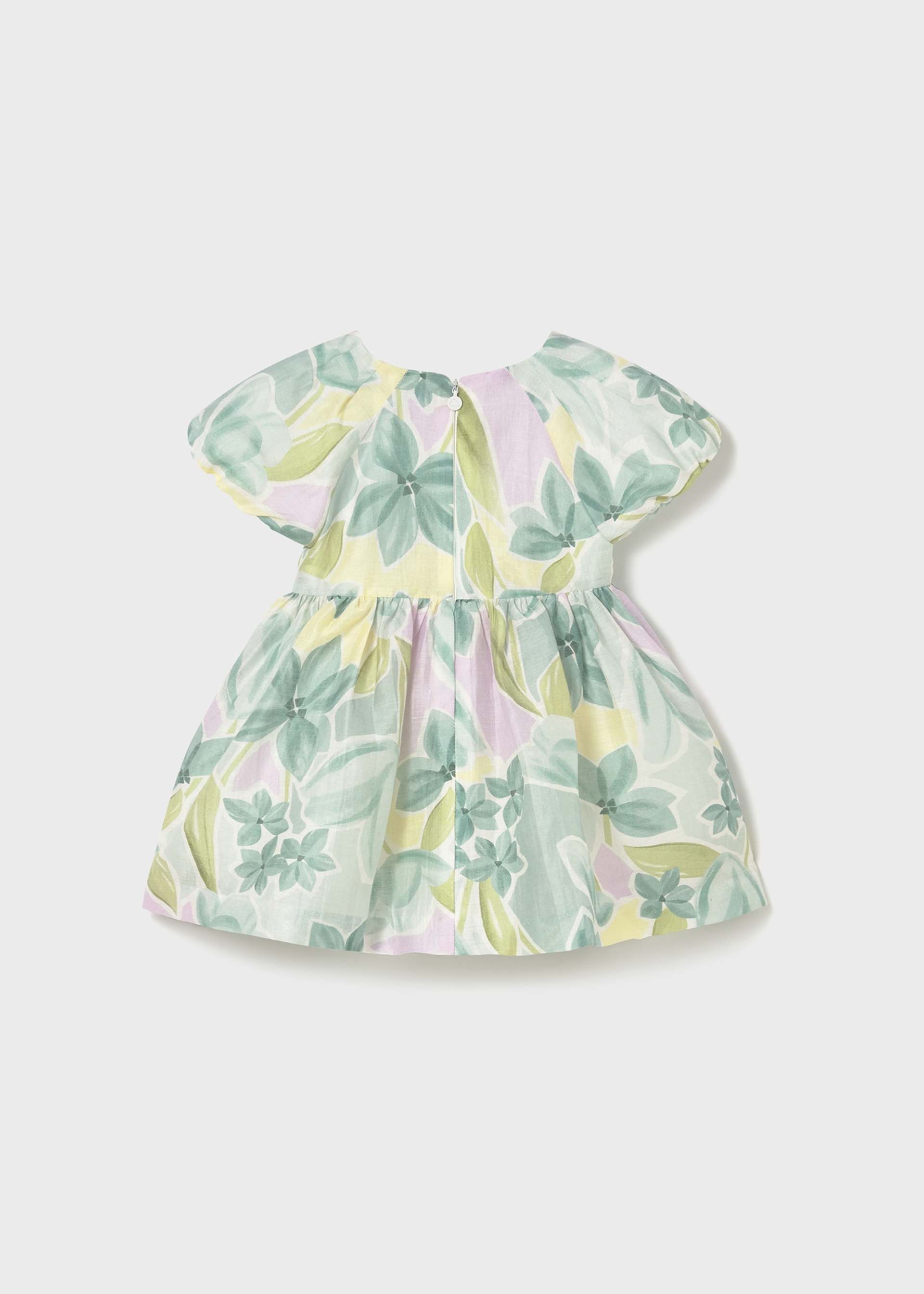 Vestido cerimónia estampado flores bebé