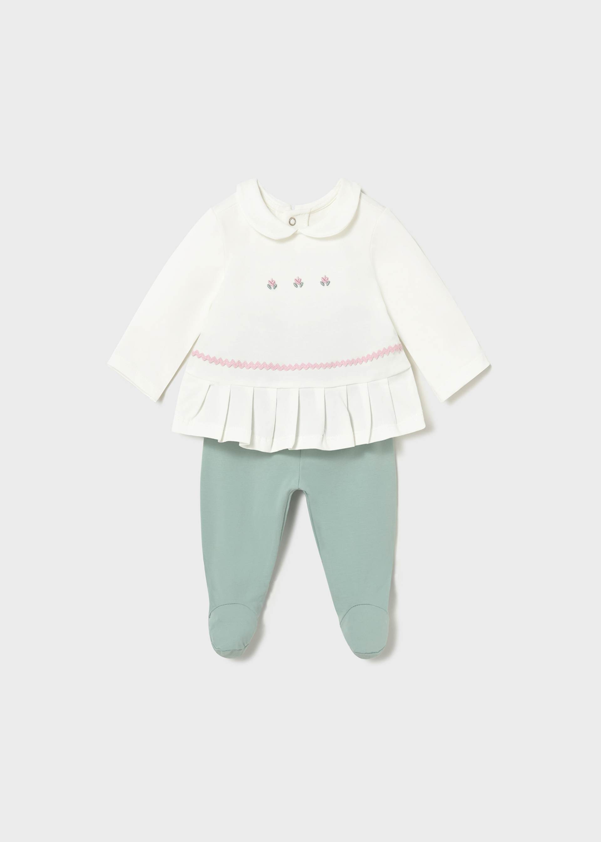 Set pantaloni cu botosei nou-nascut