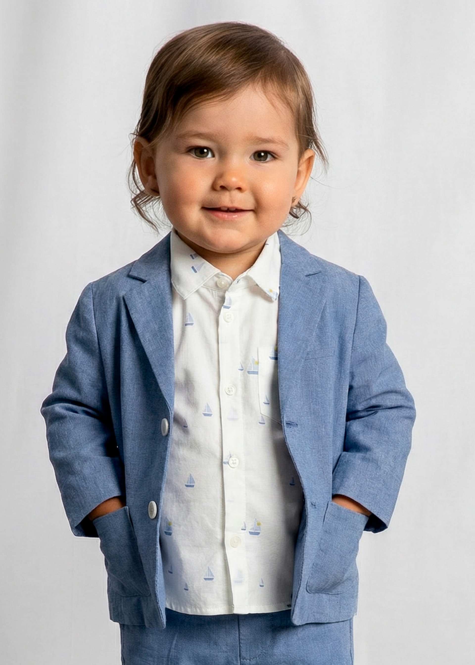 Blazer mit Leinenanteil Baby