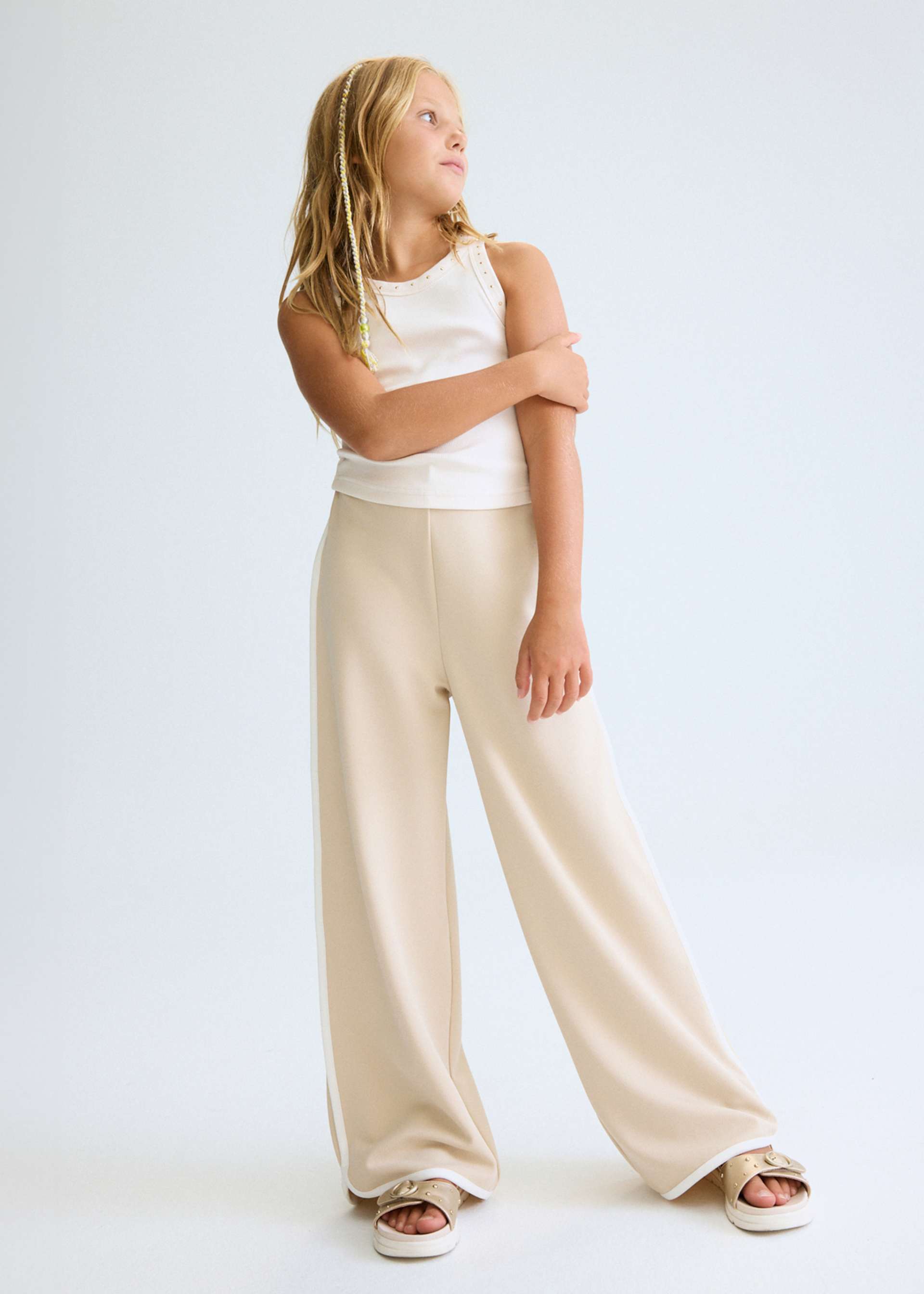 Girls' long knit pants