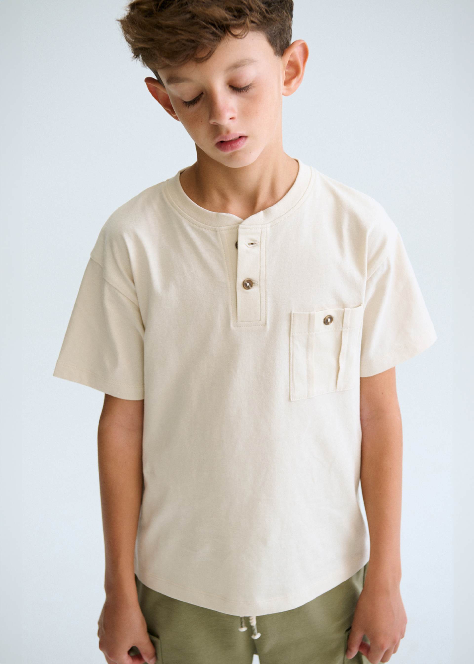 Ensemble bermuda et t-shirt en maille garçon