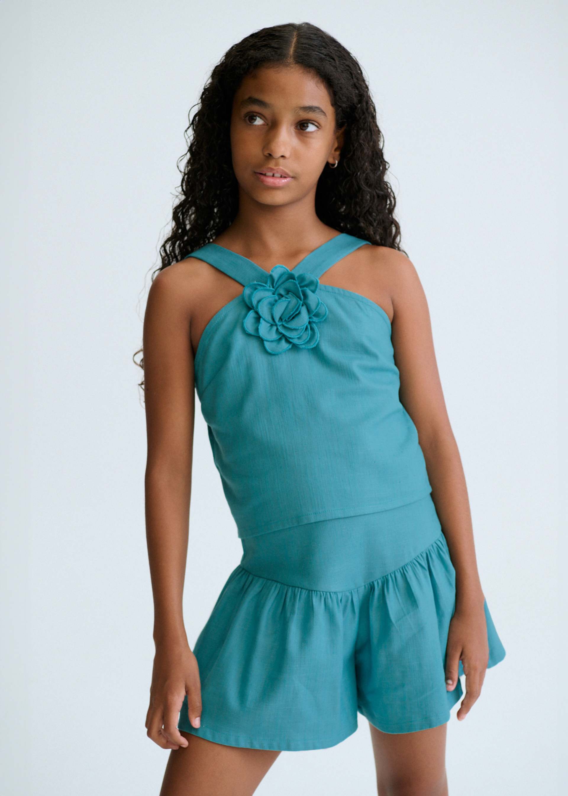 Girl Shorts and Flower Top Set