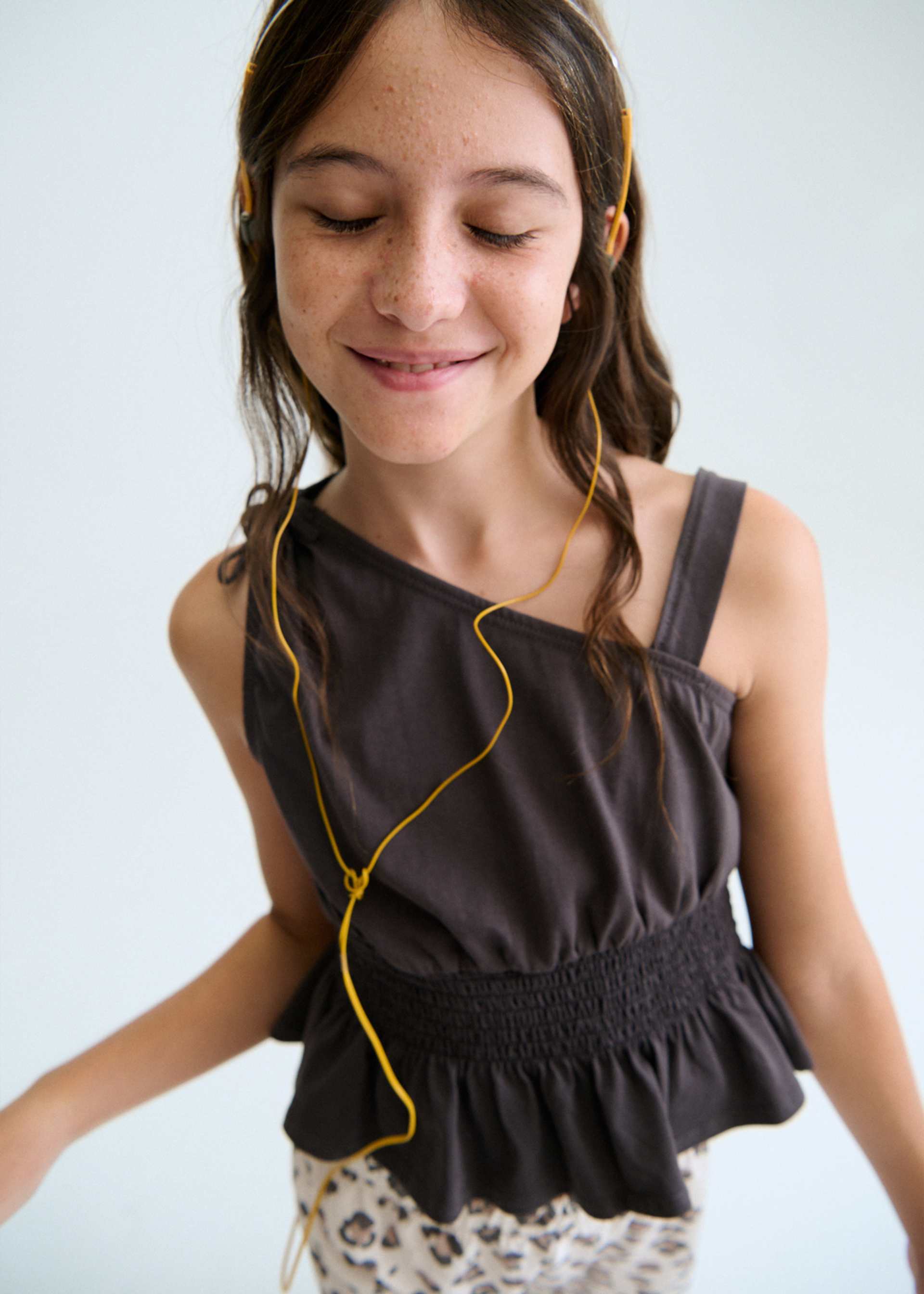 Ensemble pantalon long imprimé et top fille