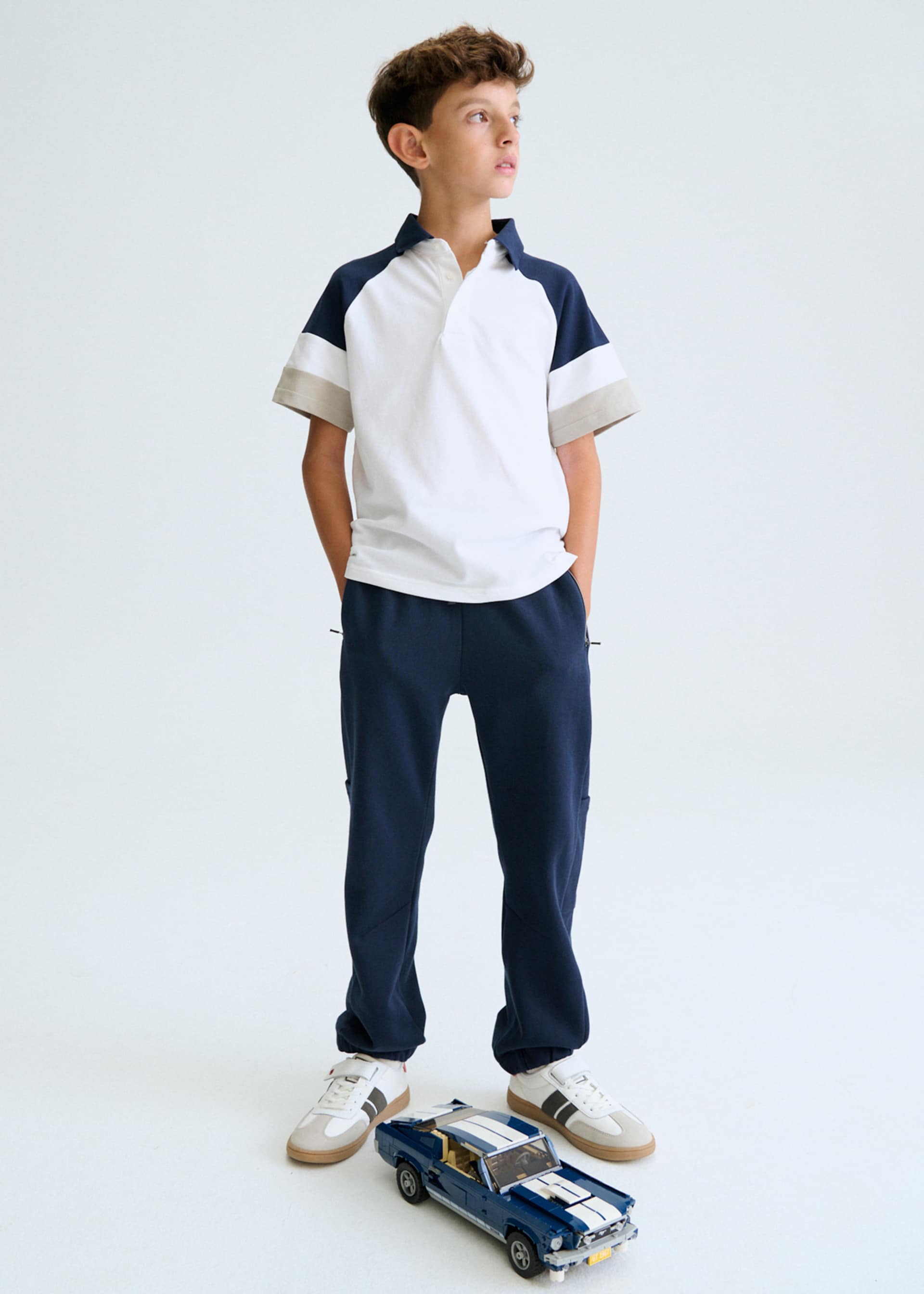Poloshirt kombineirt Teenager Jungen