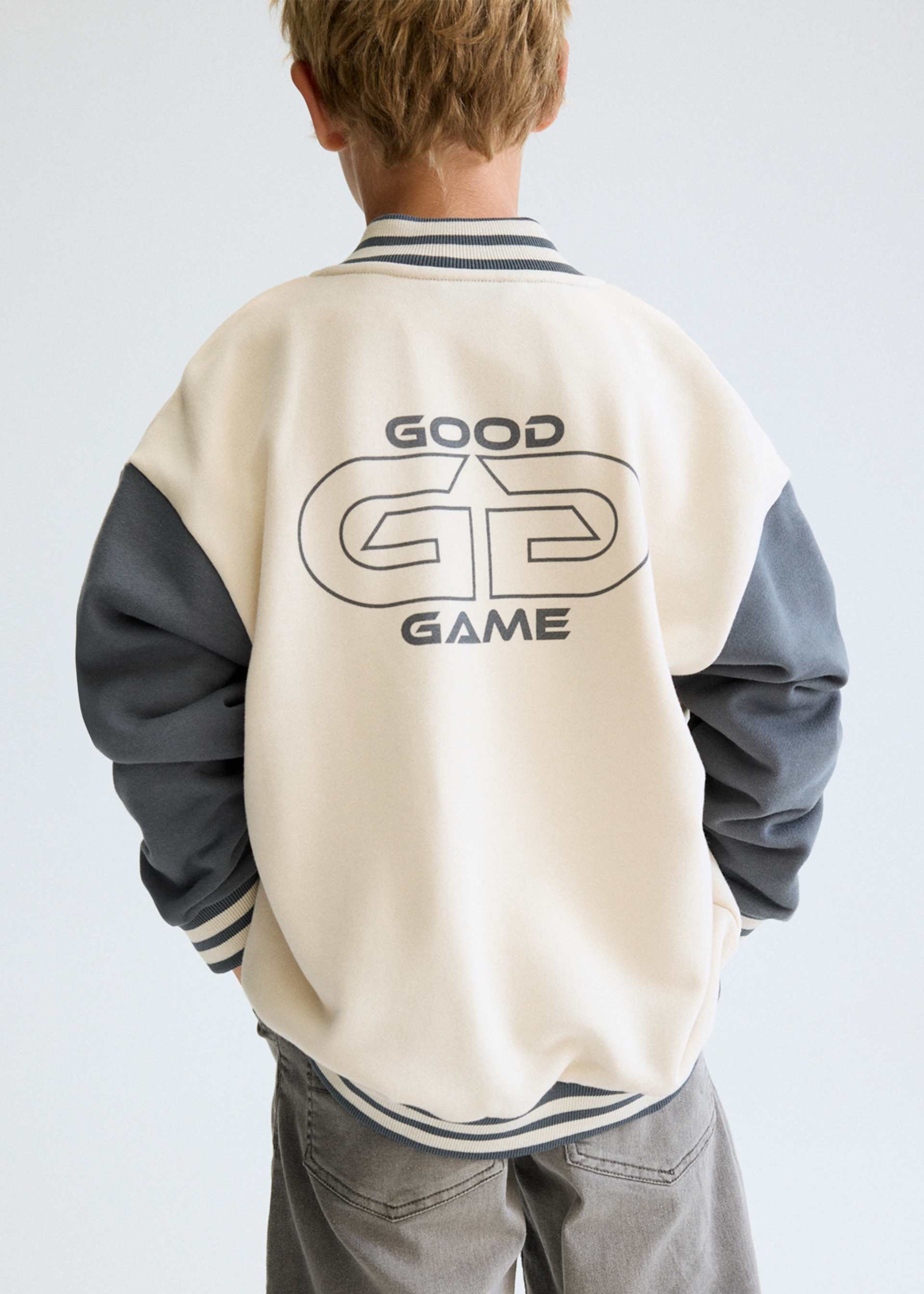 Boy Striped Bomber Jacket