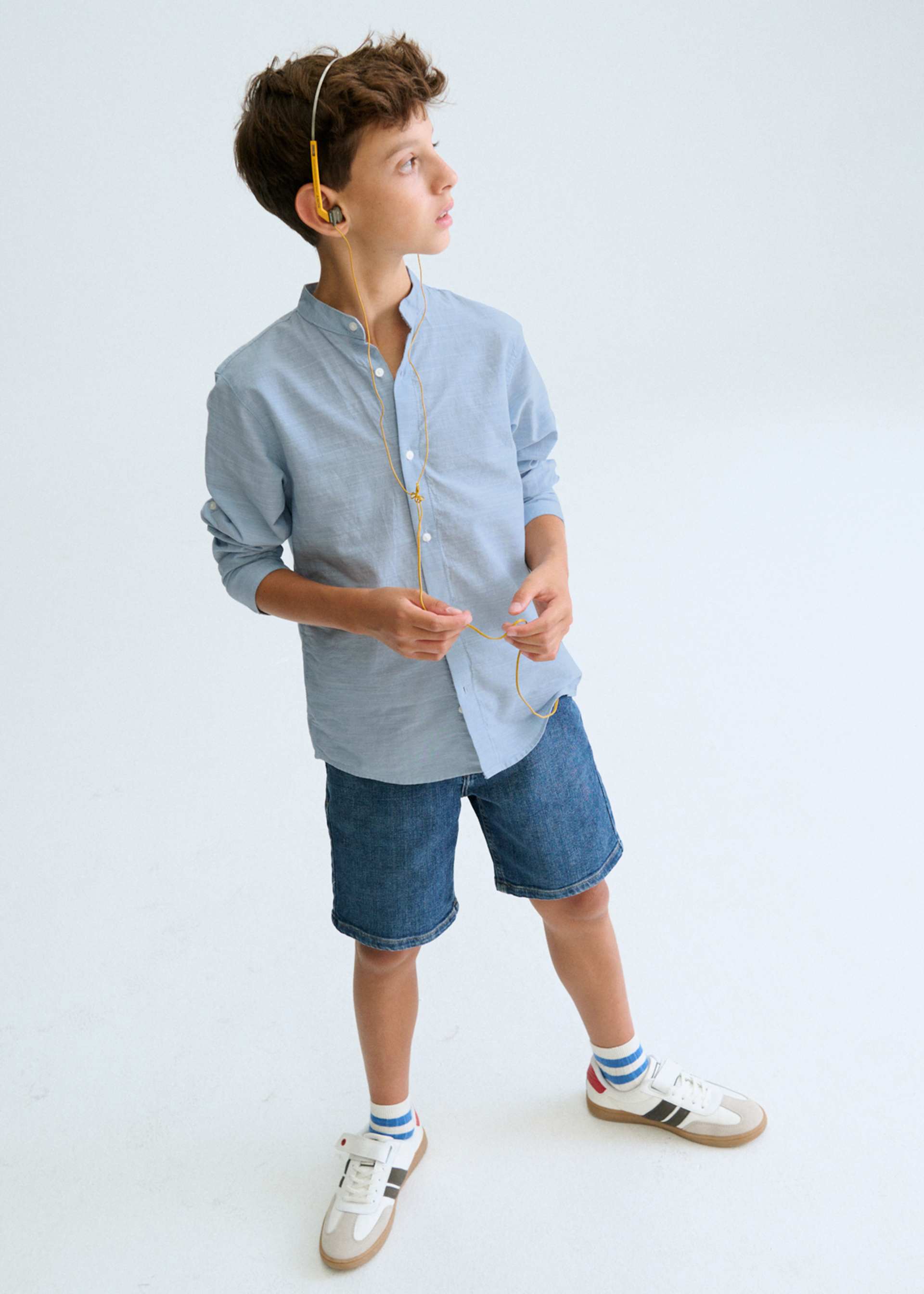 Chemise col mao garçon