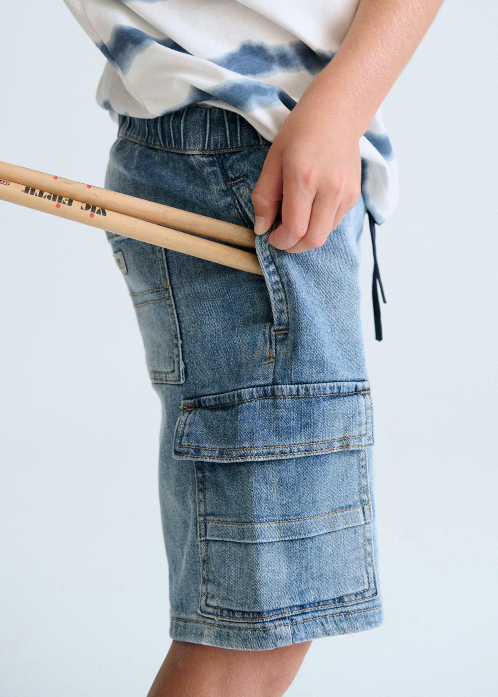 Cargo Jeans-Bermudas Teenager Jungen