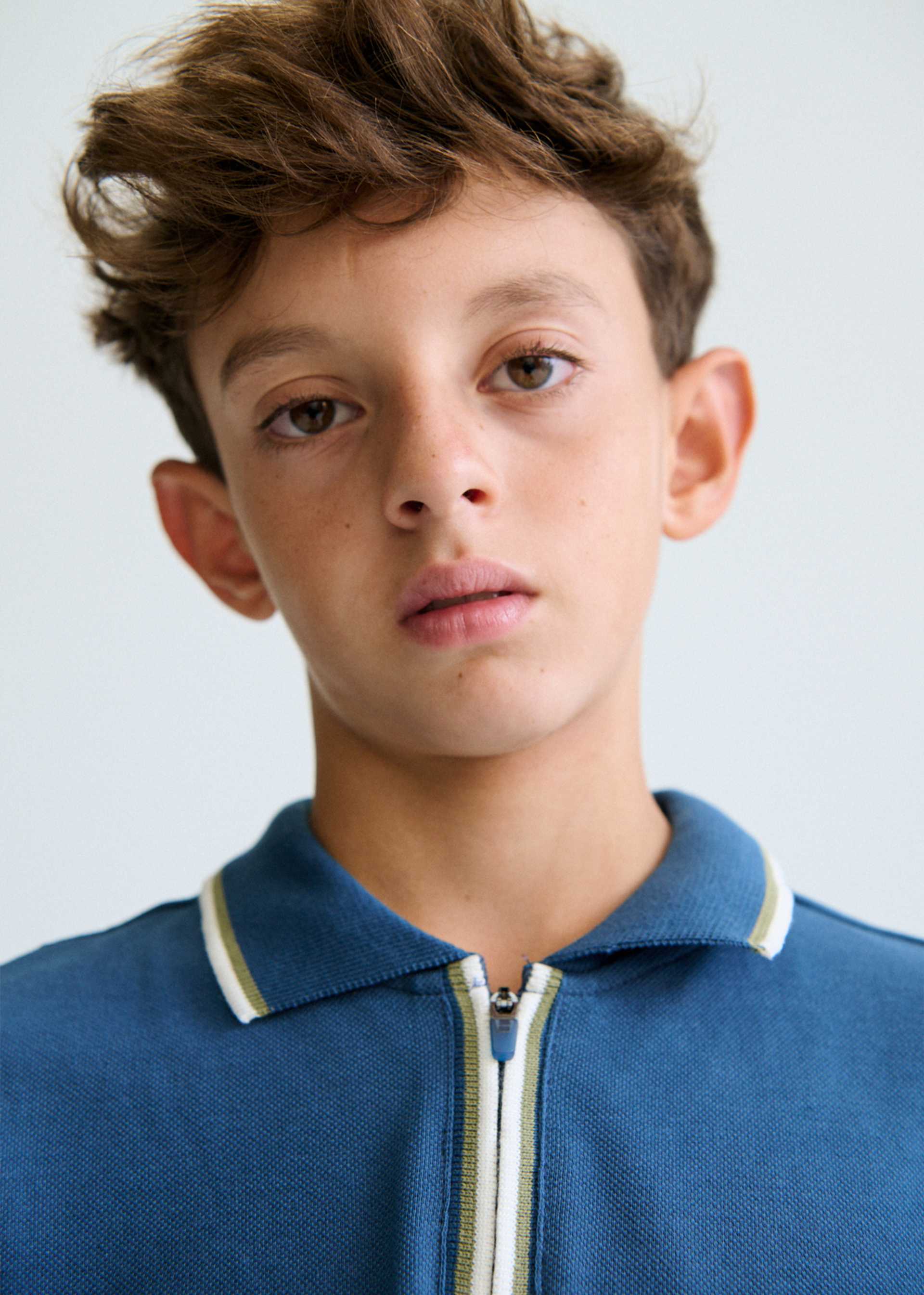 Poloshirt Reißverschluss Teenager Jungen