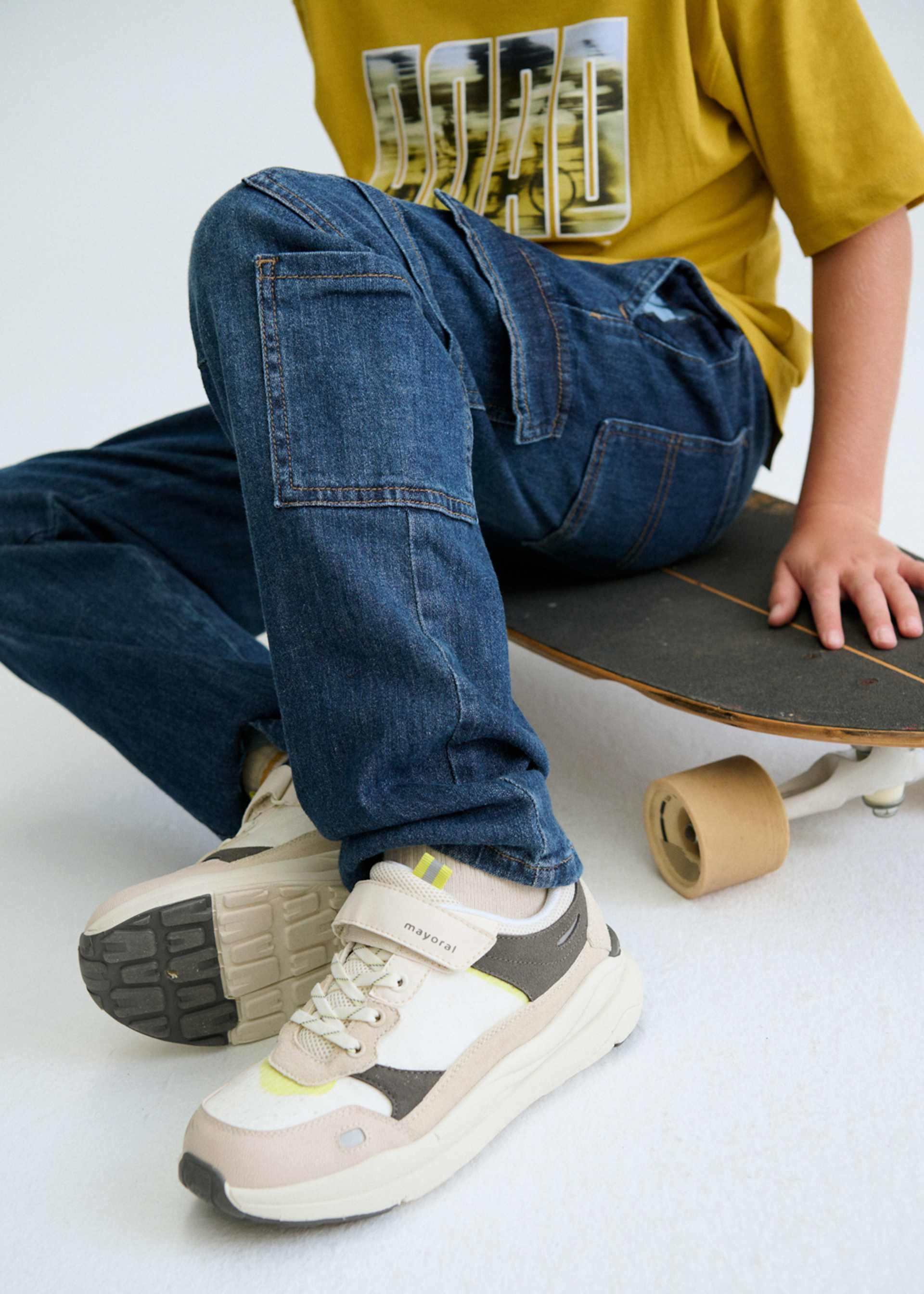 Cargo Jeanshose Teenager Jungen