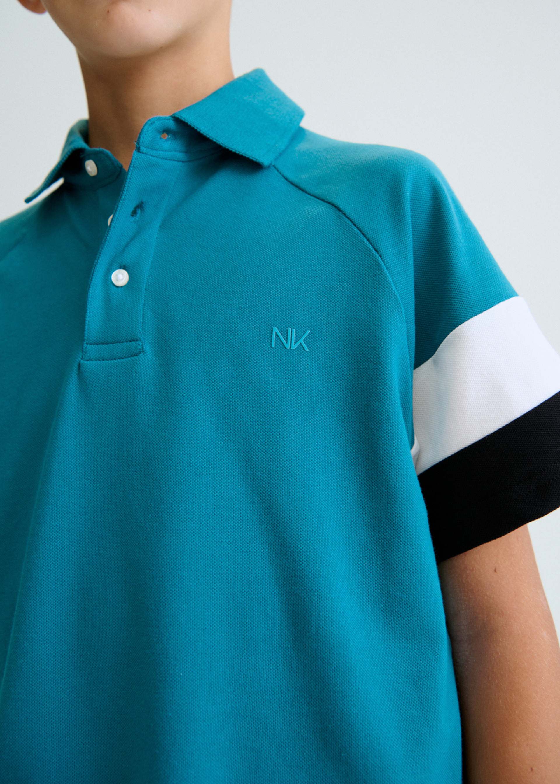 Poloshirt kombineirt Teenager Jungen