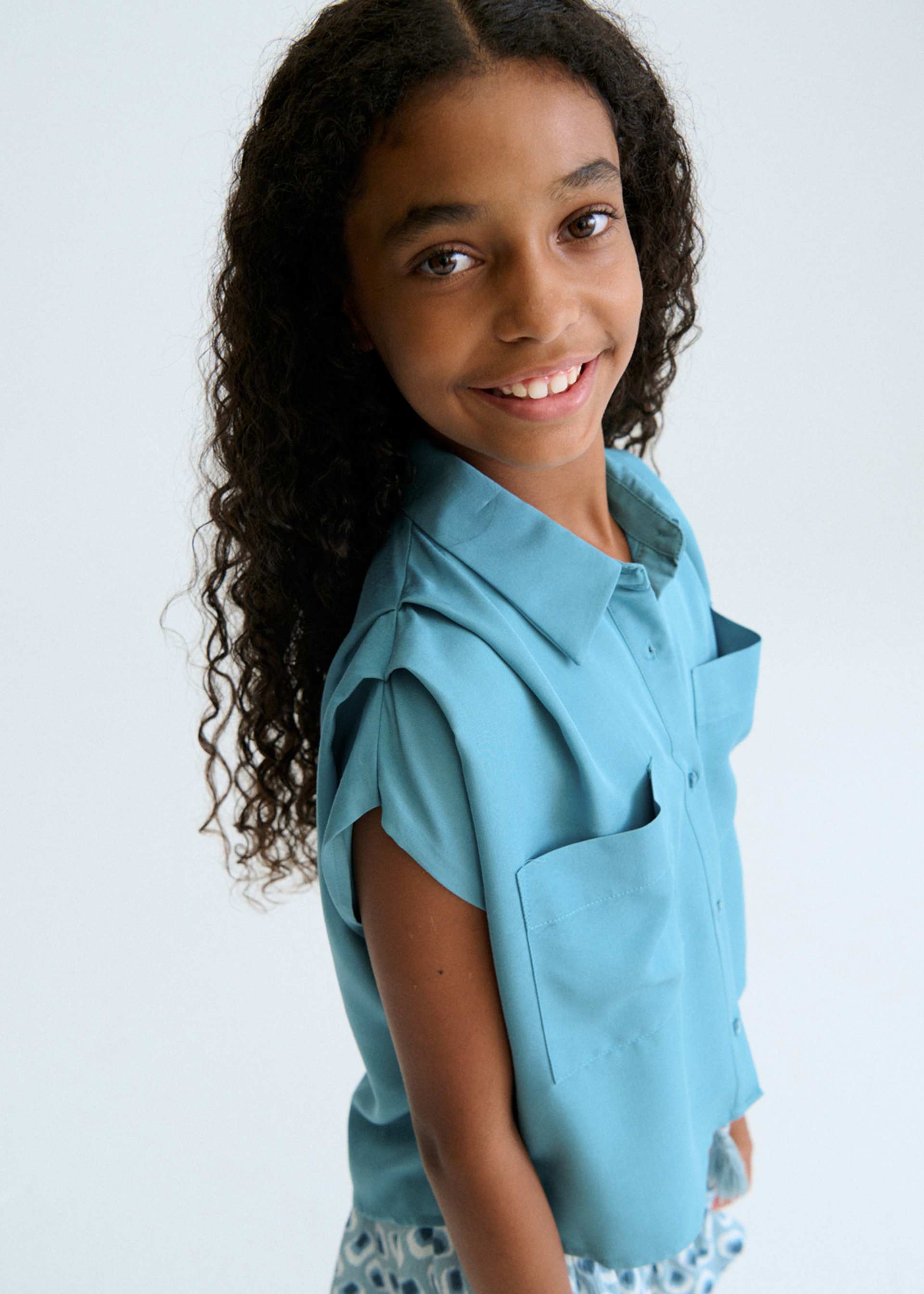 Blouse à poches fille