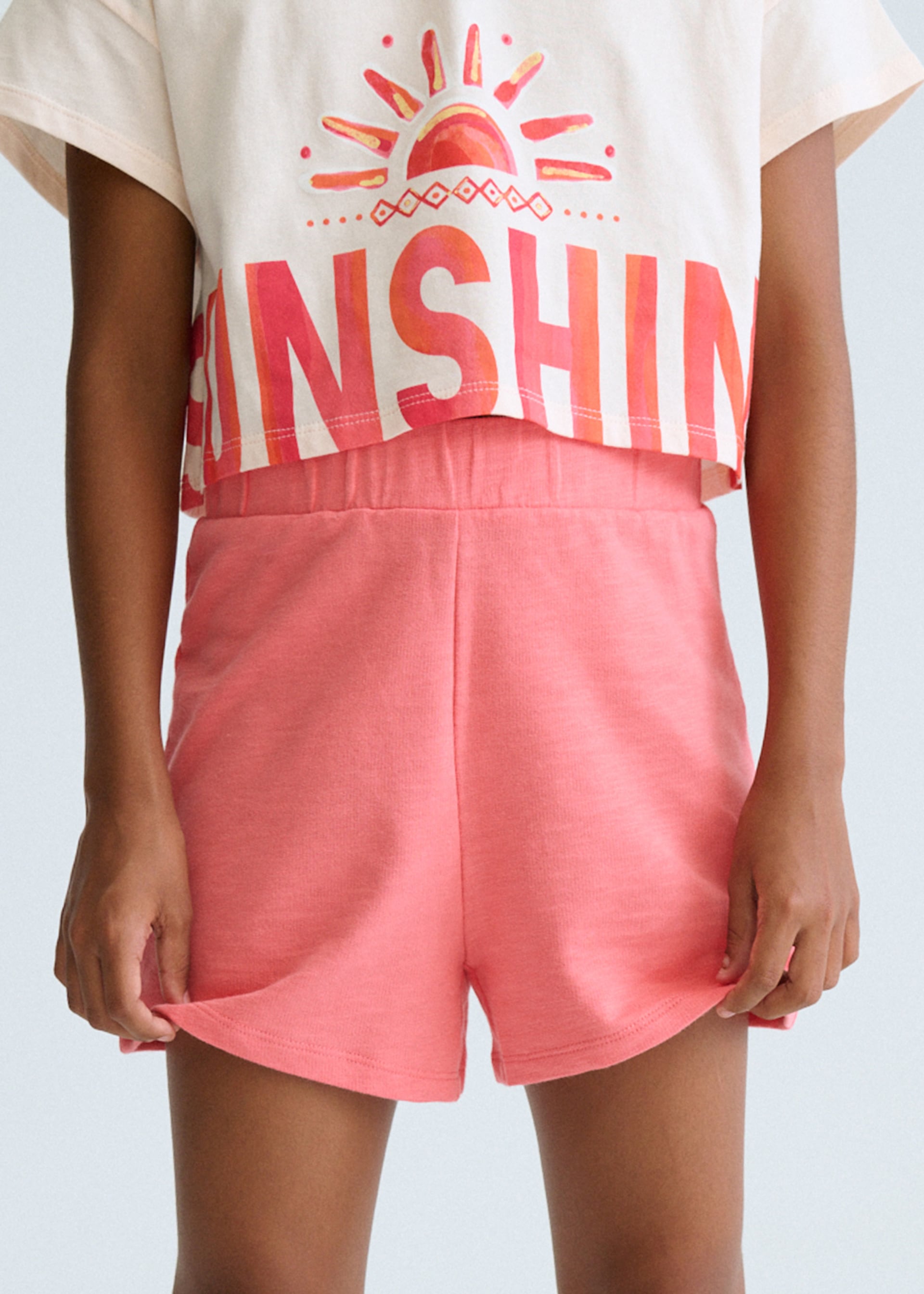 Ensemble short et t-shirt soleil fille