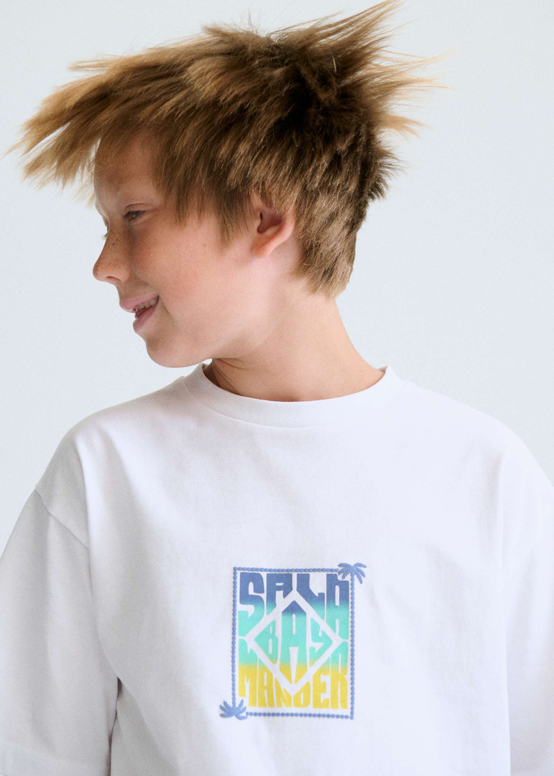 T-Shirt gemustert Teenager Jungen