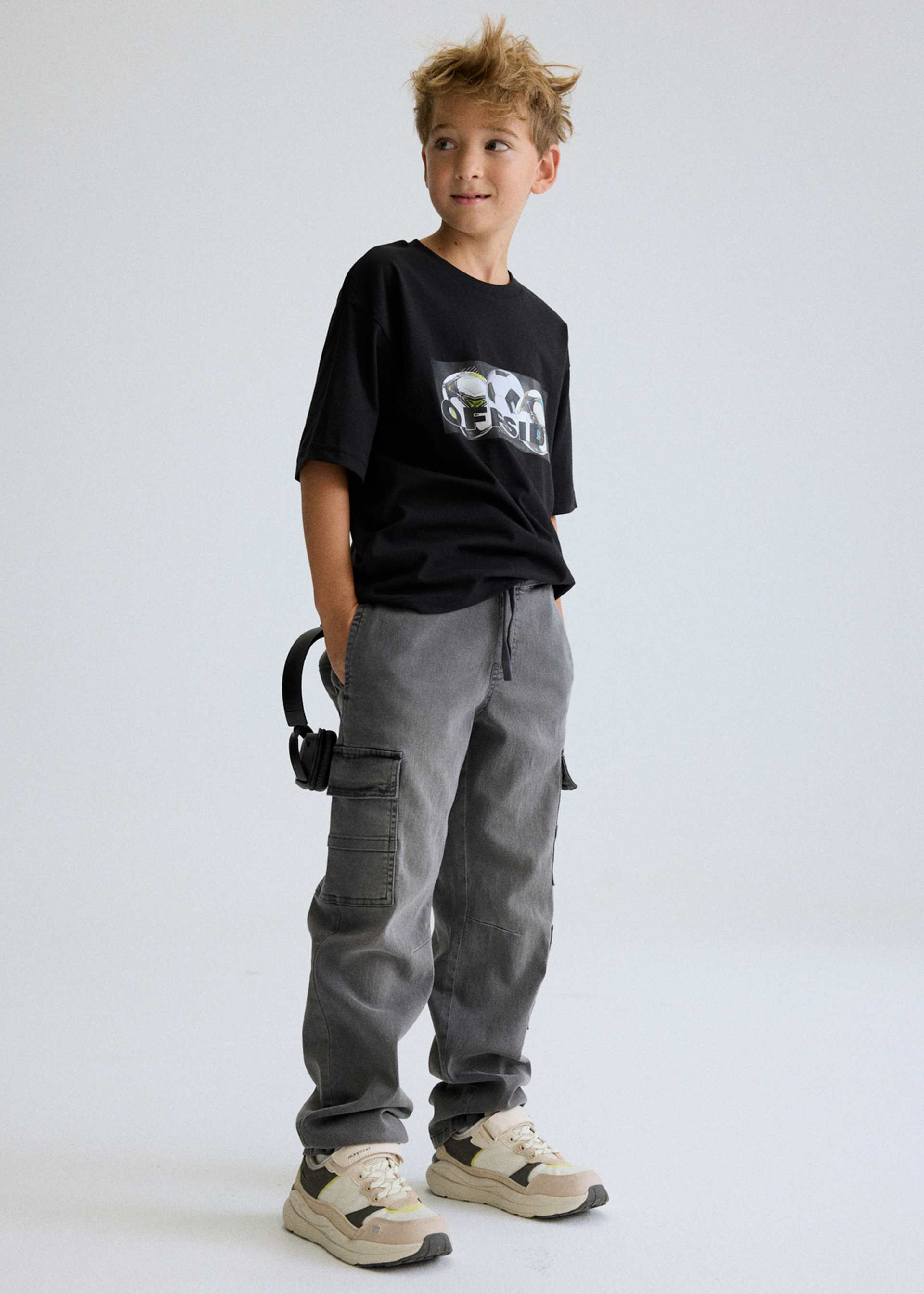 T-Shirt Printmotiv Teenager Jungen