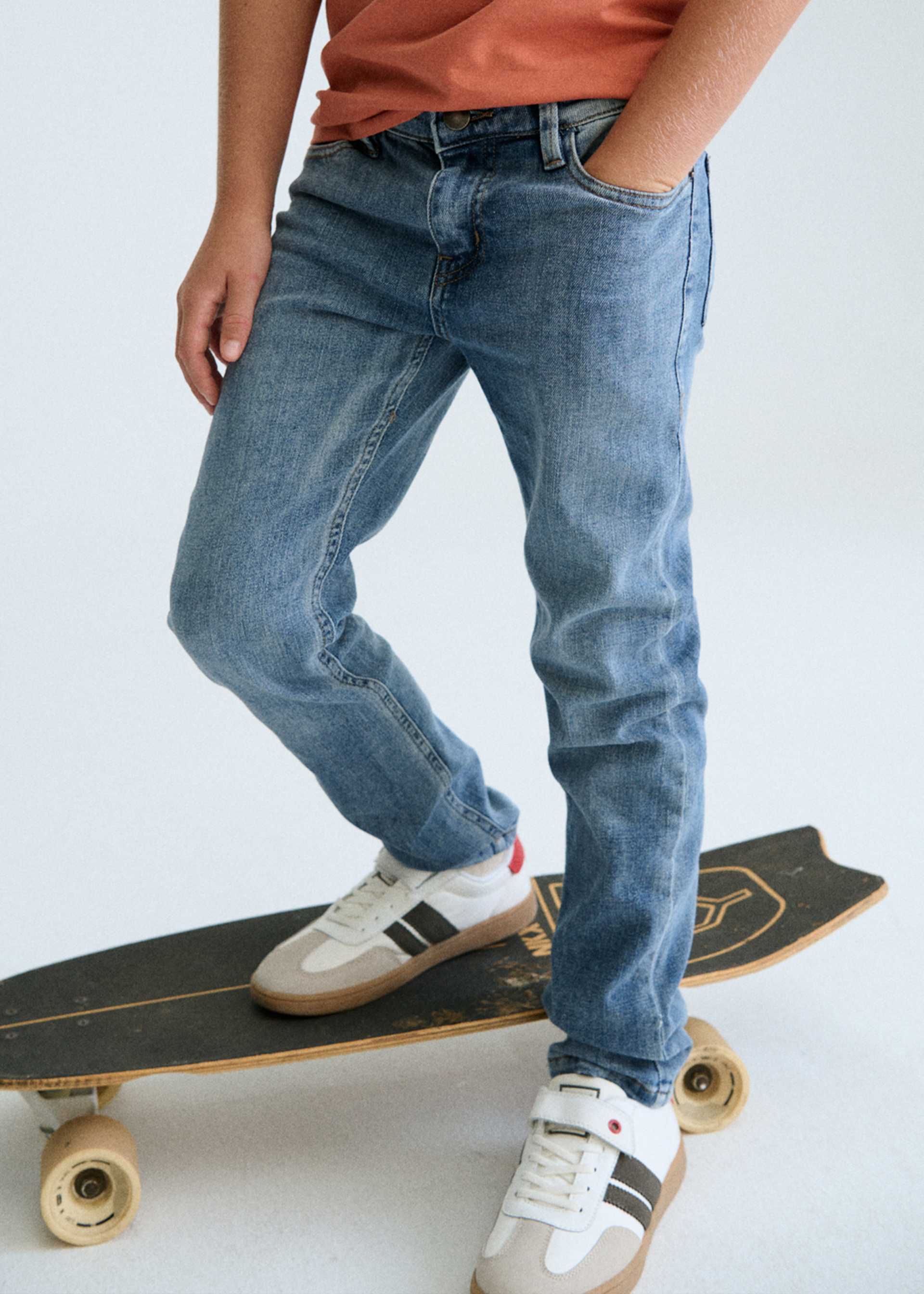 Spodnie jeansowe regular fit basic dla chłopca