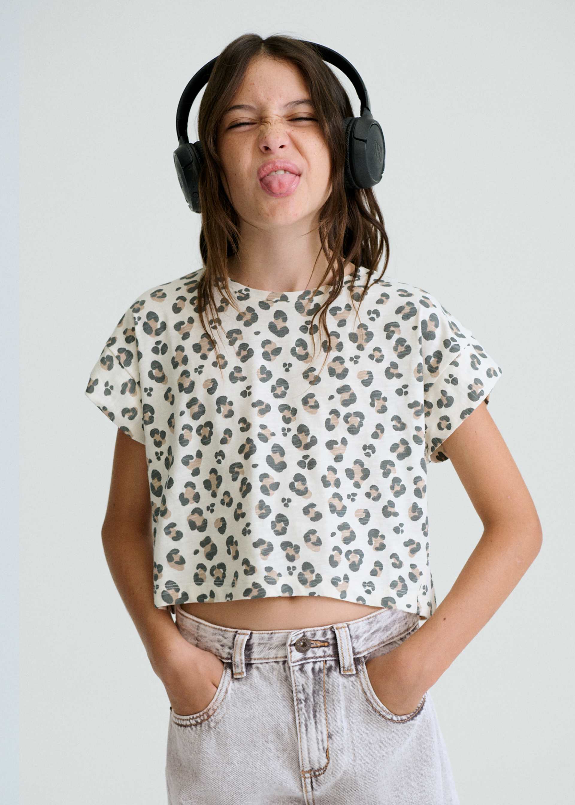 Playera estampada chica