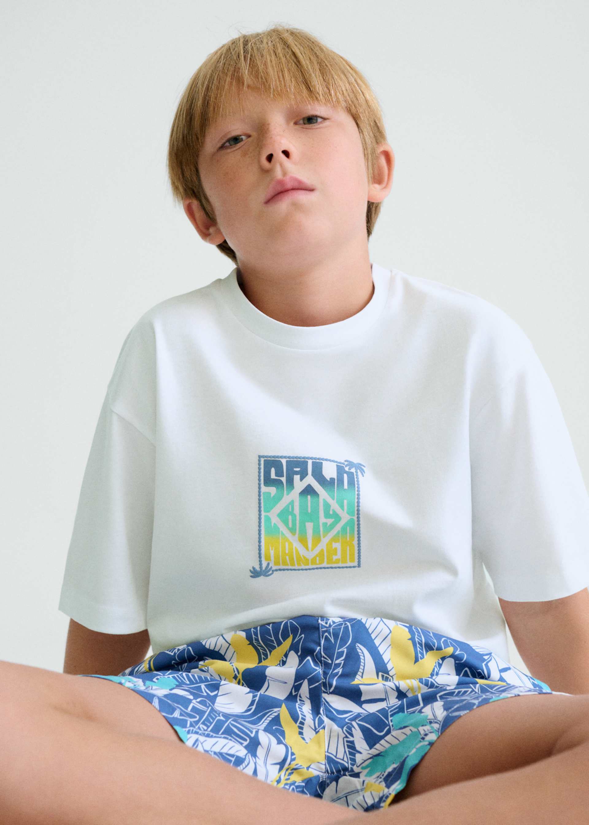 T-Shirt gemustert Teenager Jungen