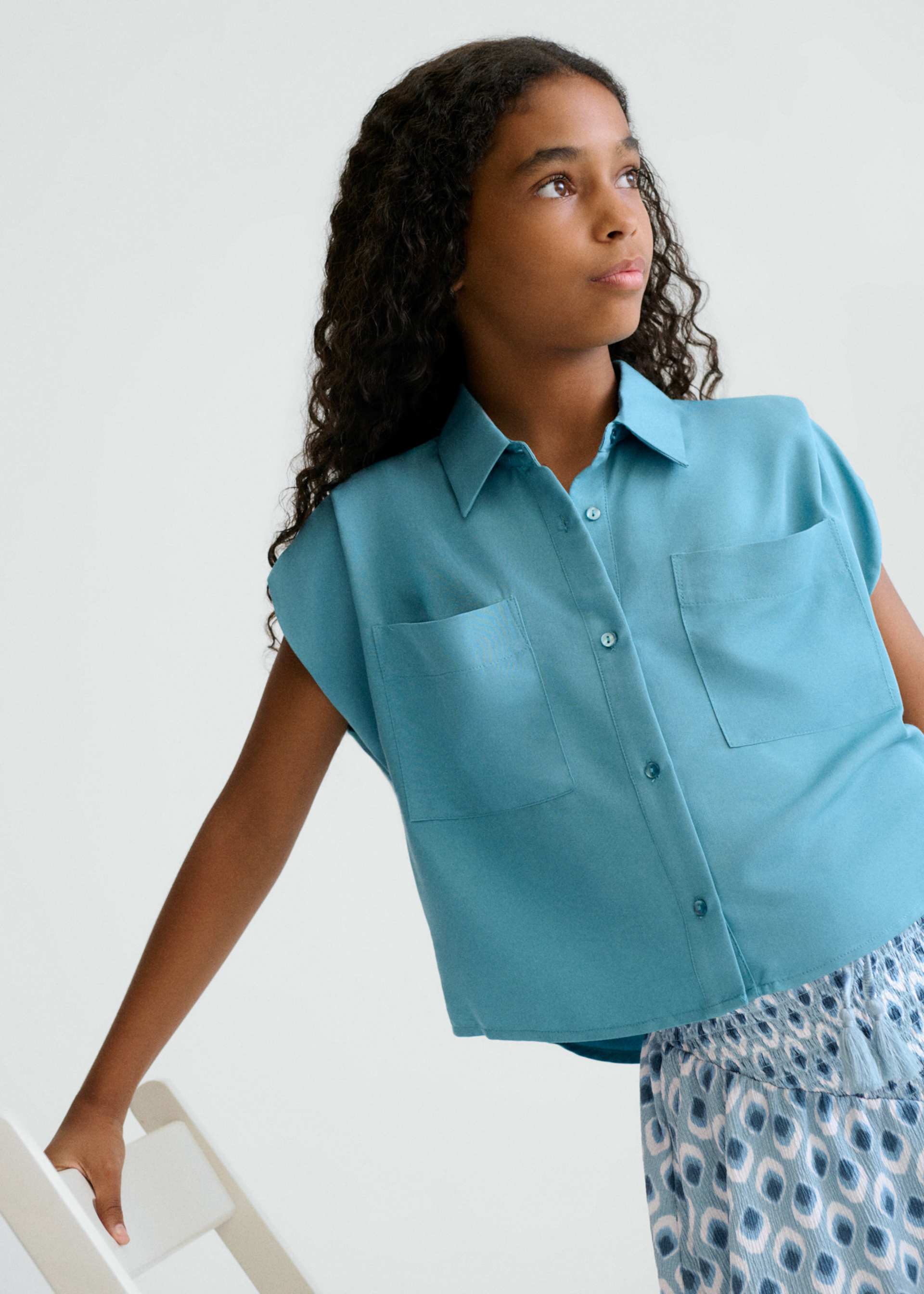 Blouse à poches fille