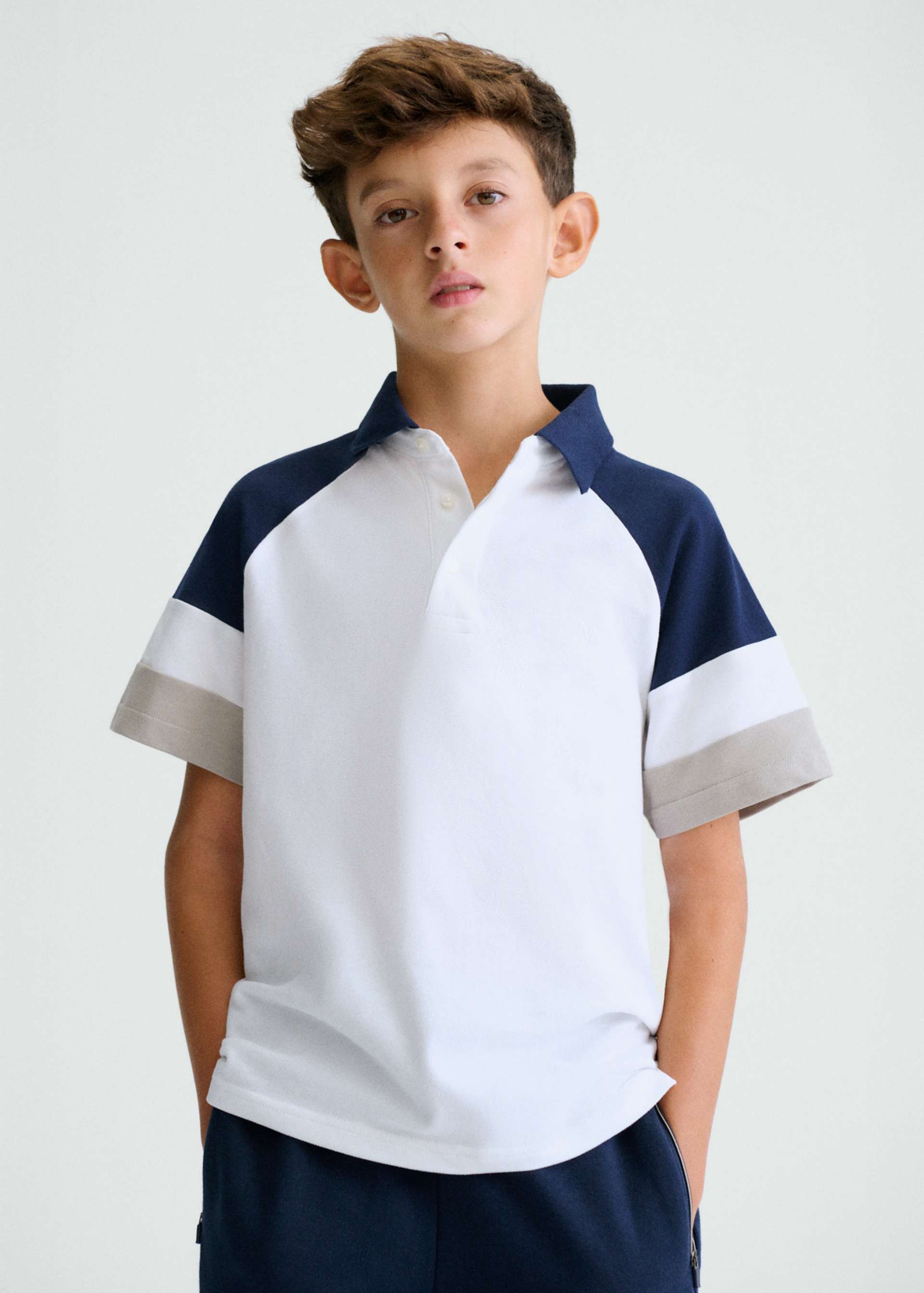 Poloshirt kombineirt Teenager Jungen