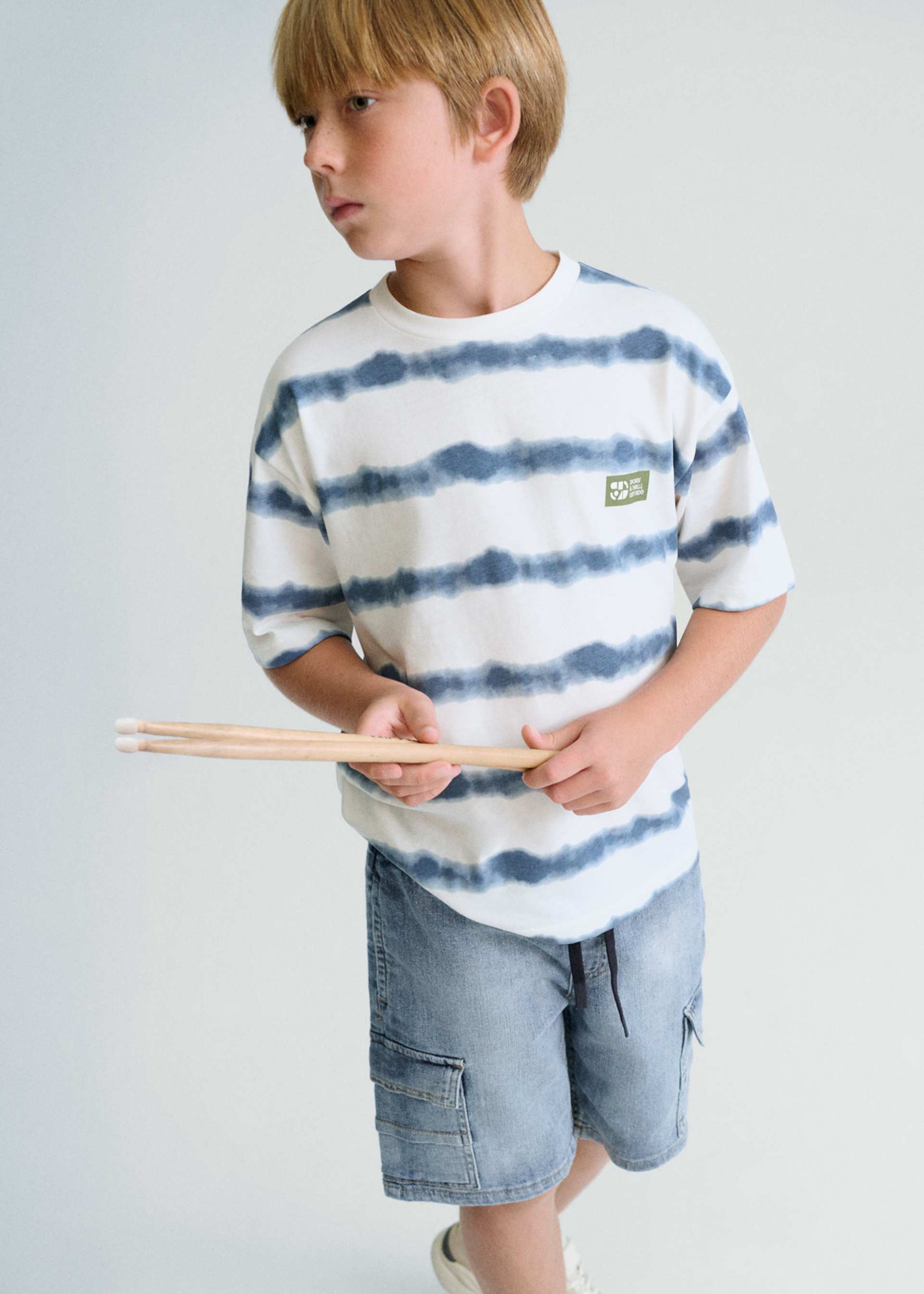 Boy Cargo Denim Shorts