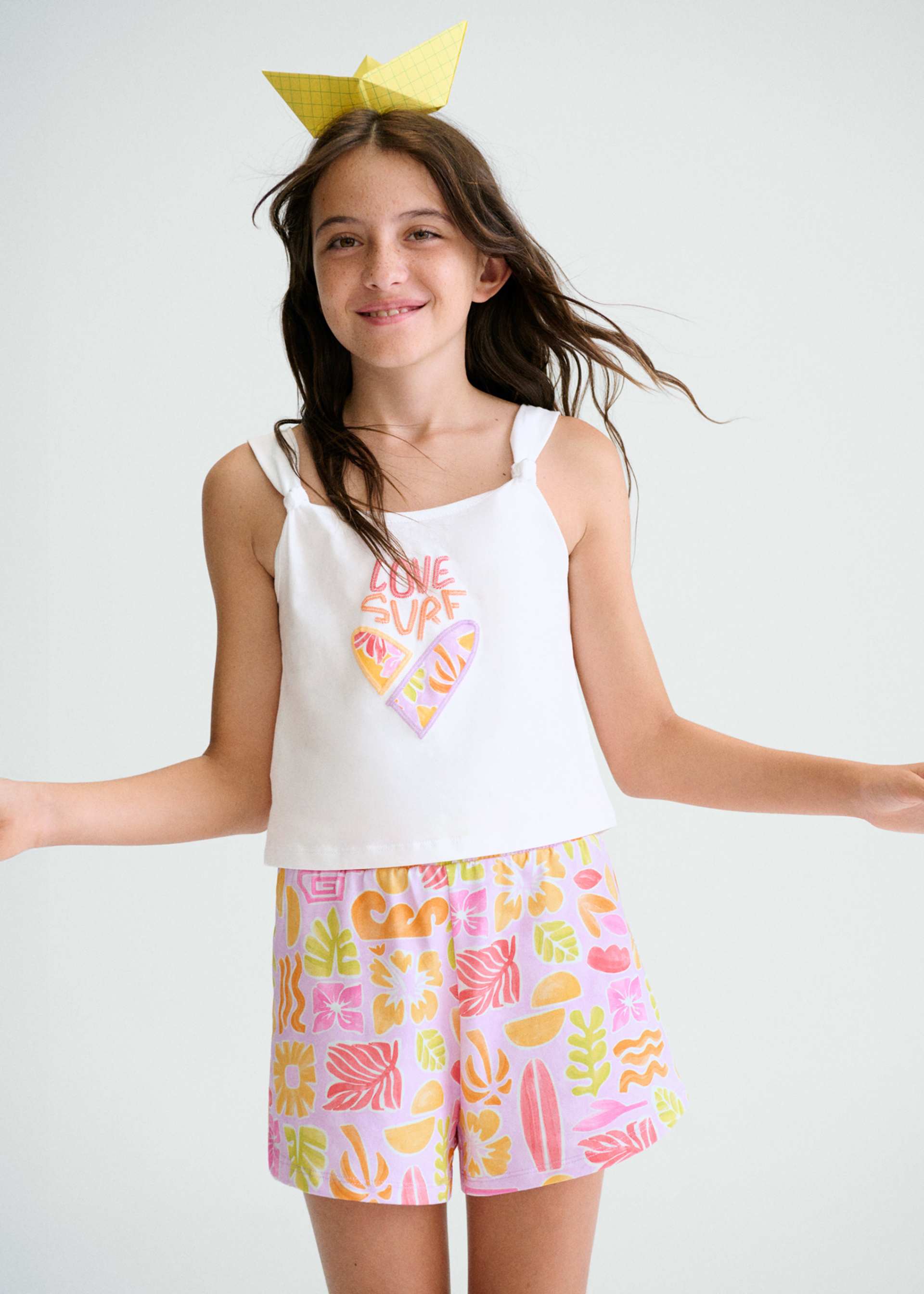 Set Shorts mit Träger-Shirt Teenager Mädchen