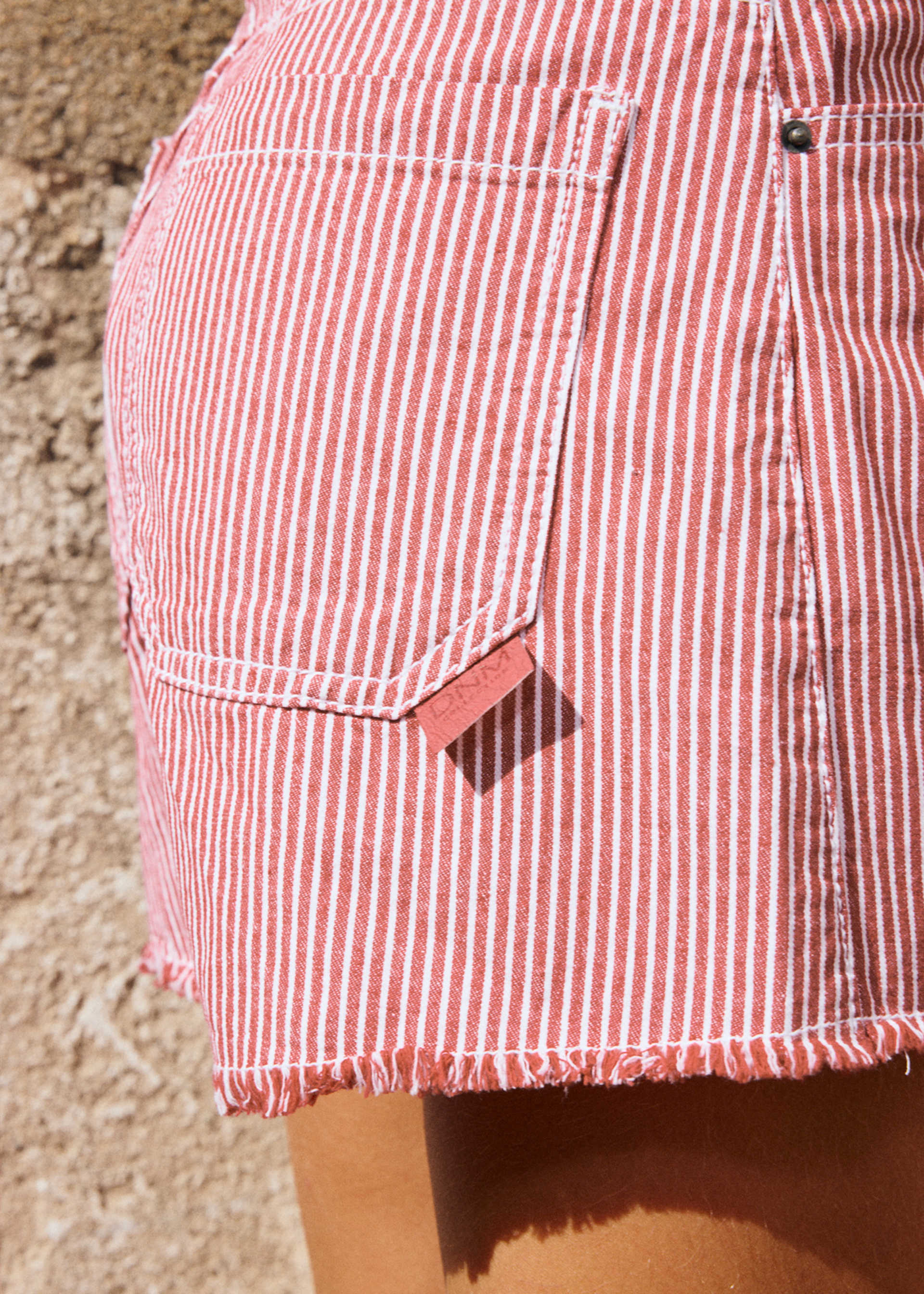 Girl Striped Denim Shorts