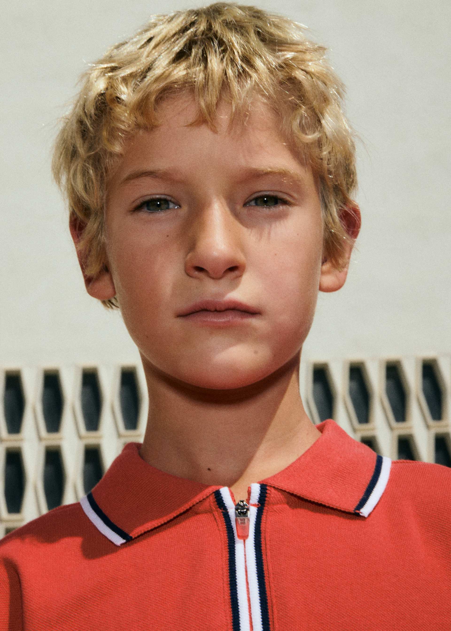 Boy Zip-Up Polo Shirt