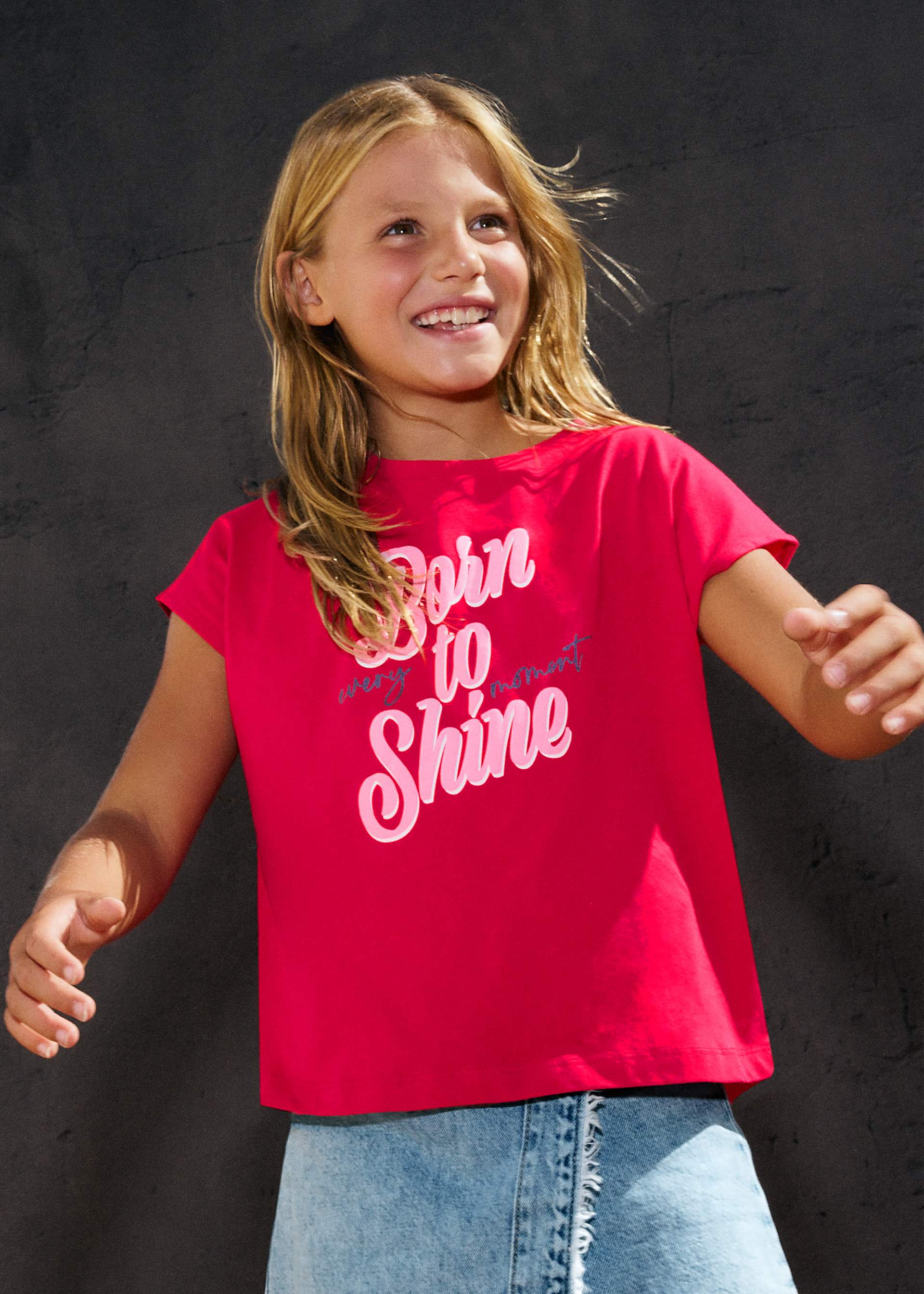 T-Shirt Motivdruck Teenager Mädchen