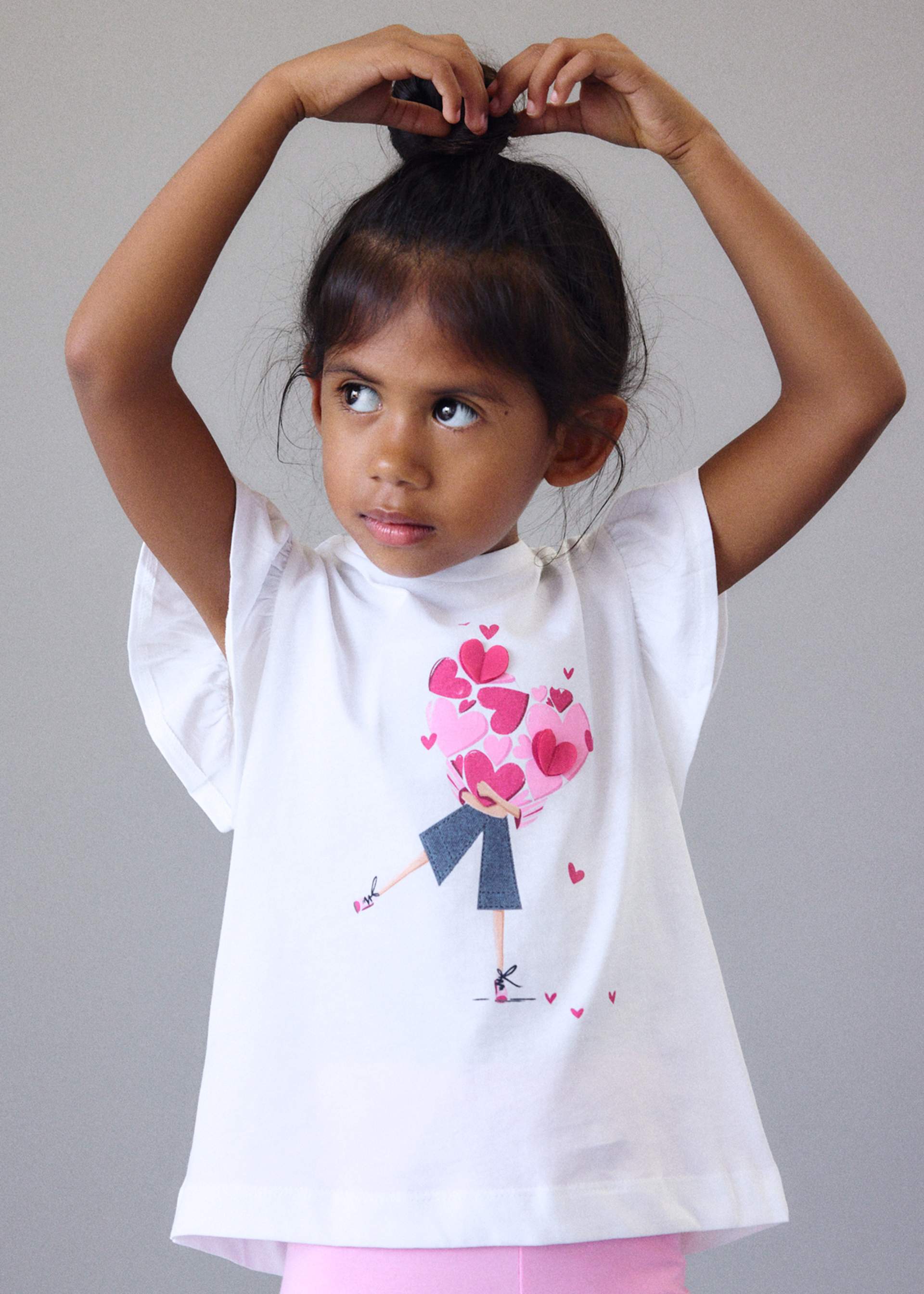 Conjunto 3 piezas corazones niña