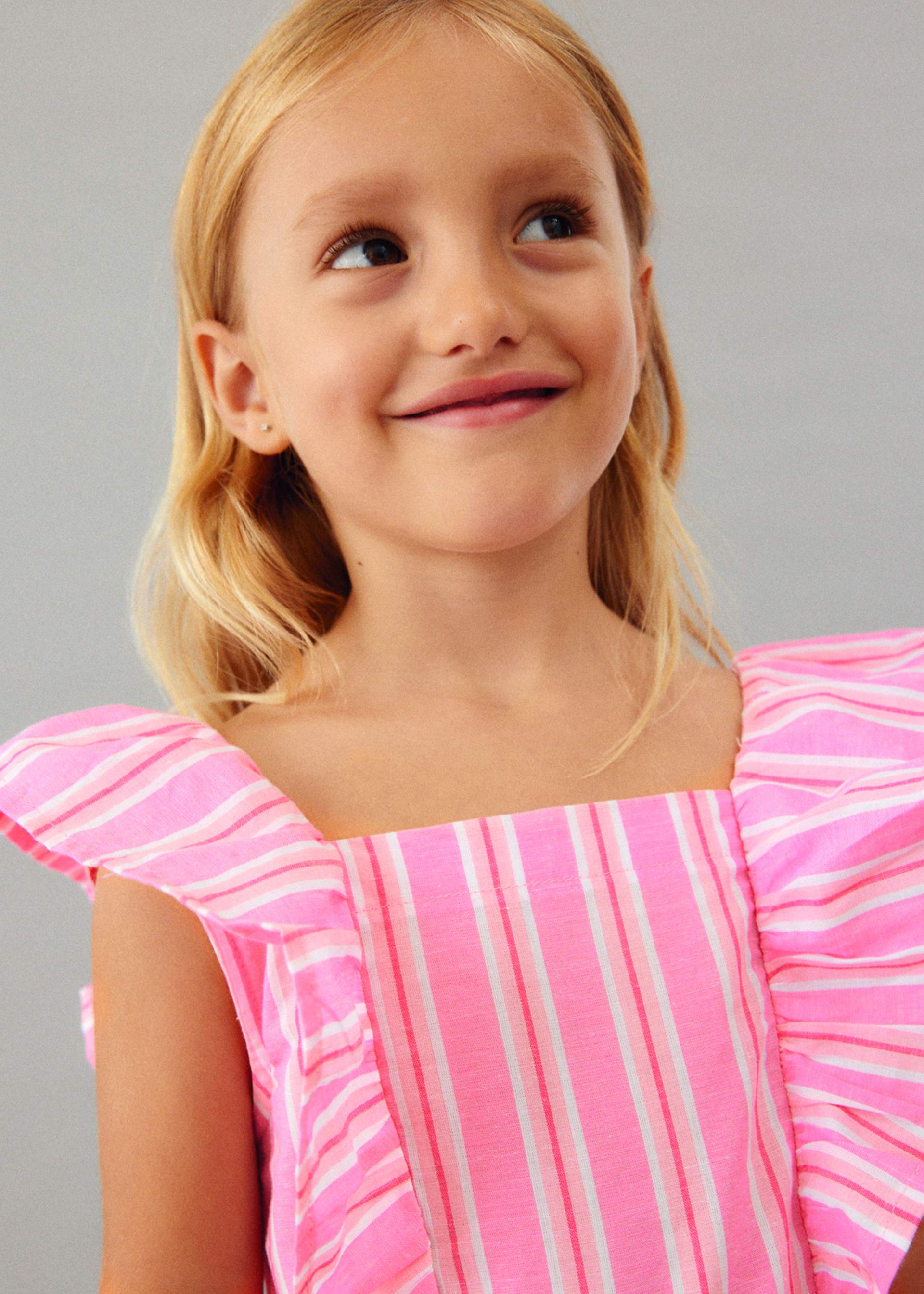 Girl's striped jumpsuit