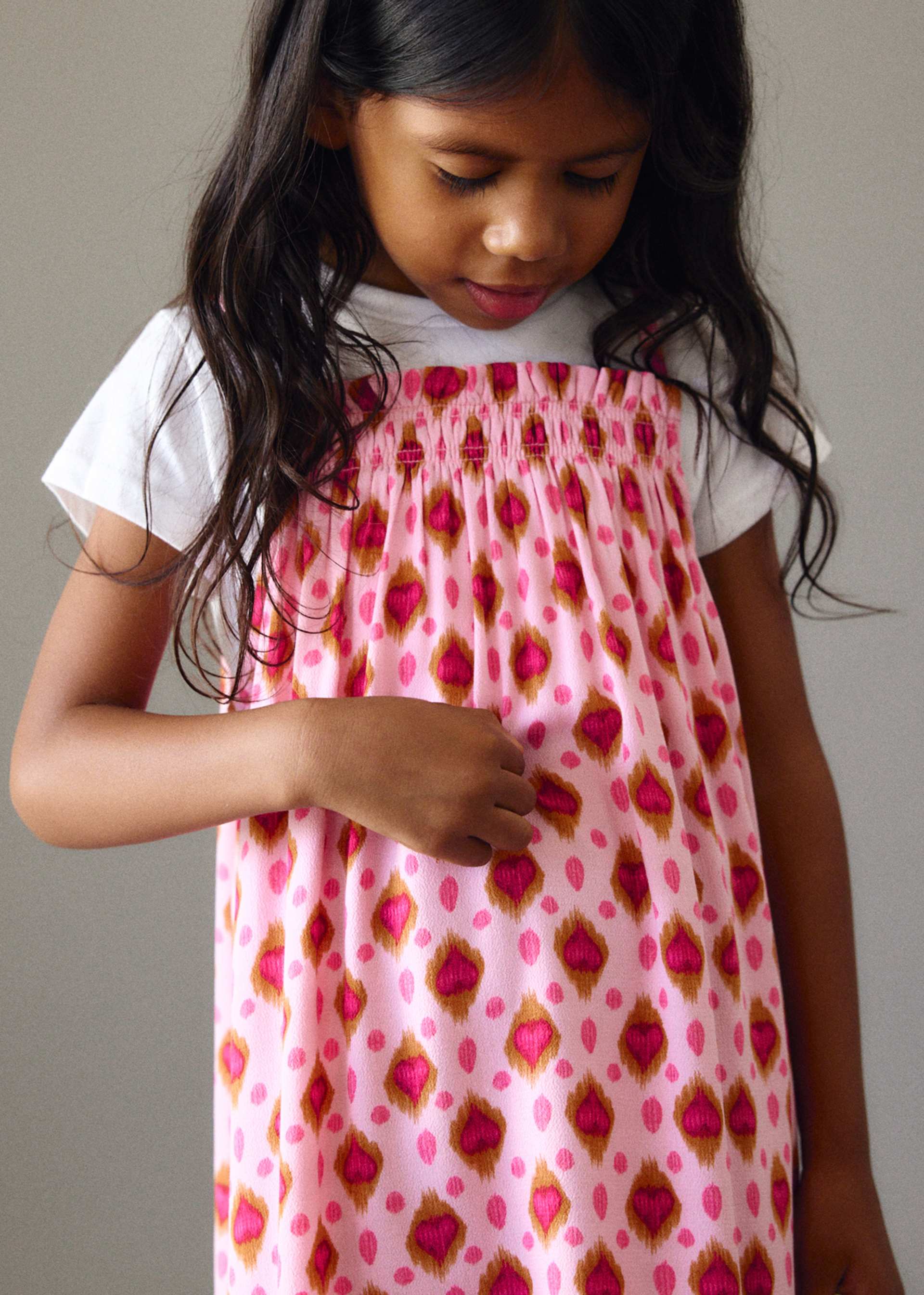 Robe combinée imprimée fille