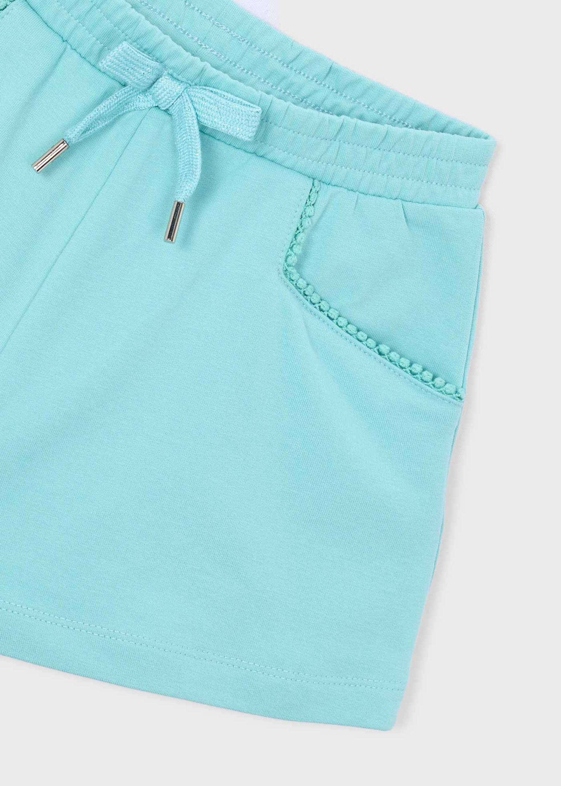 Pantalón corto de chándal básico niña