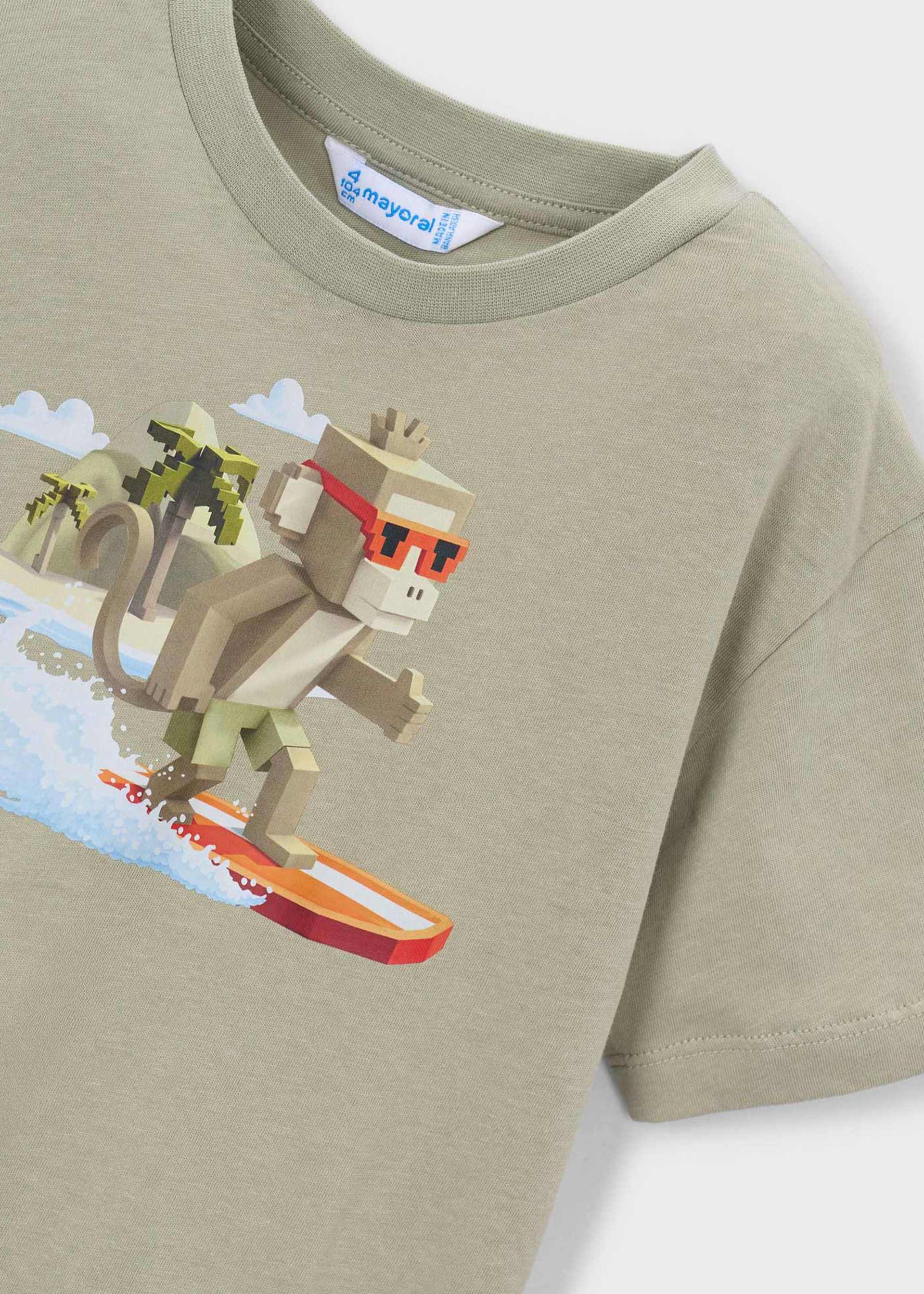 Tricou cu imprimeu surf baiat