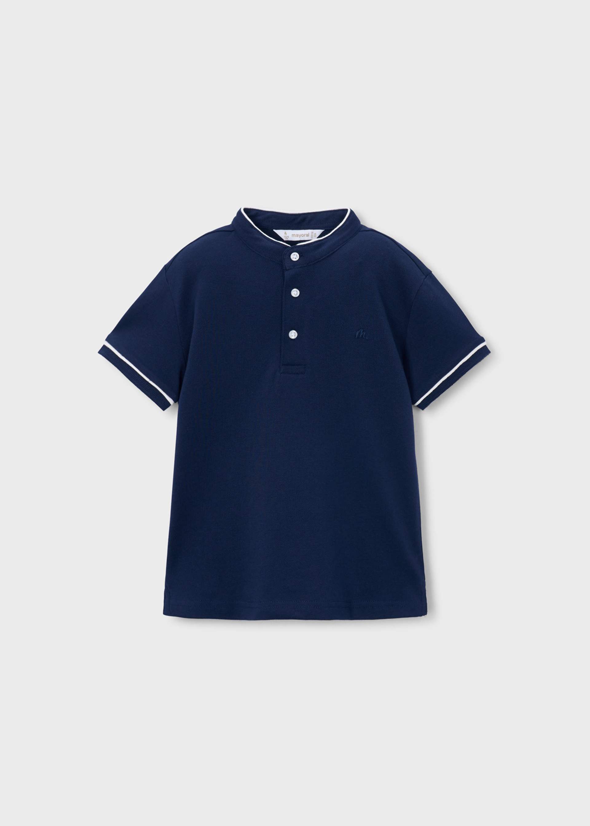 Boy's mandarin collar polo shirt